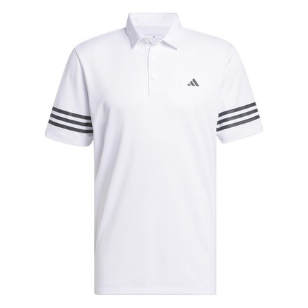 Men 3-Stripes Polo Shirt, White, A901_ONE, large image number 0