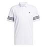 Men 3-Stripes Polo Shirt, White, A901_ONE, thumbnail image number 0