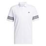 Men 3-Stripes Polo Shirt, White, A901_ONE, thumbnail image number 1