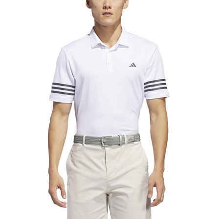 Men 3-Stripes Polo Shirt, White, A901_ONE, large image number 2
