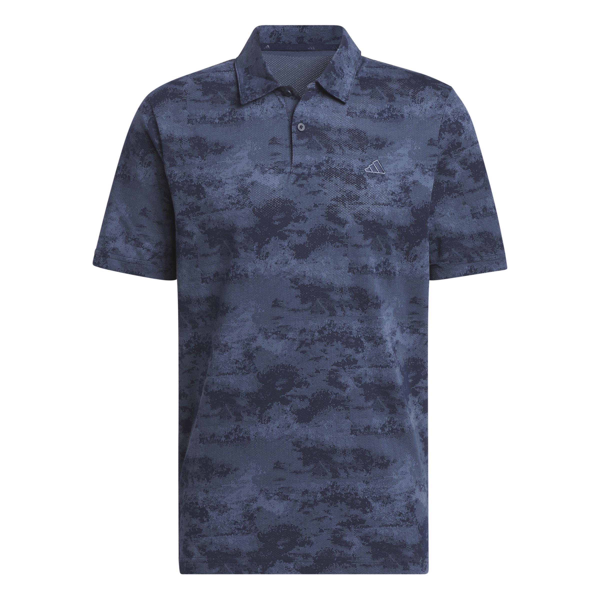 Go-To Printed Mesh Polo Shirt, Blue, A901_ONE, large image number 1