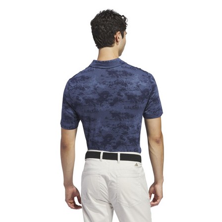 Men Go-To Printed Mesh Polo Shirt, Blue, A901_ONE, large image number 3
