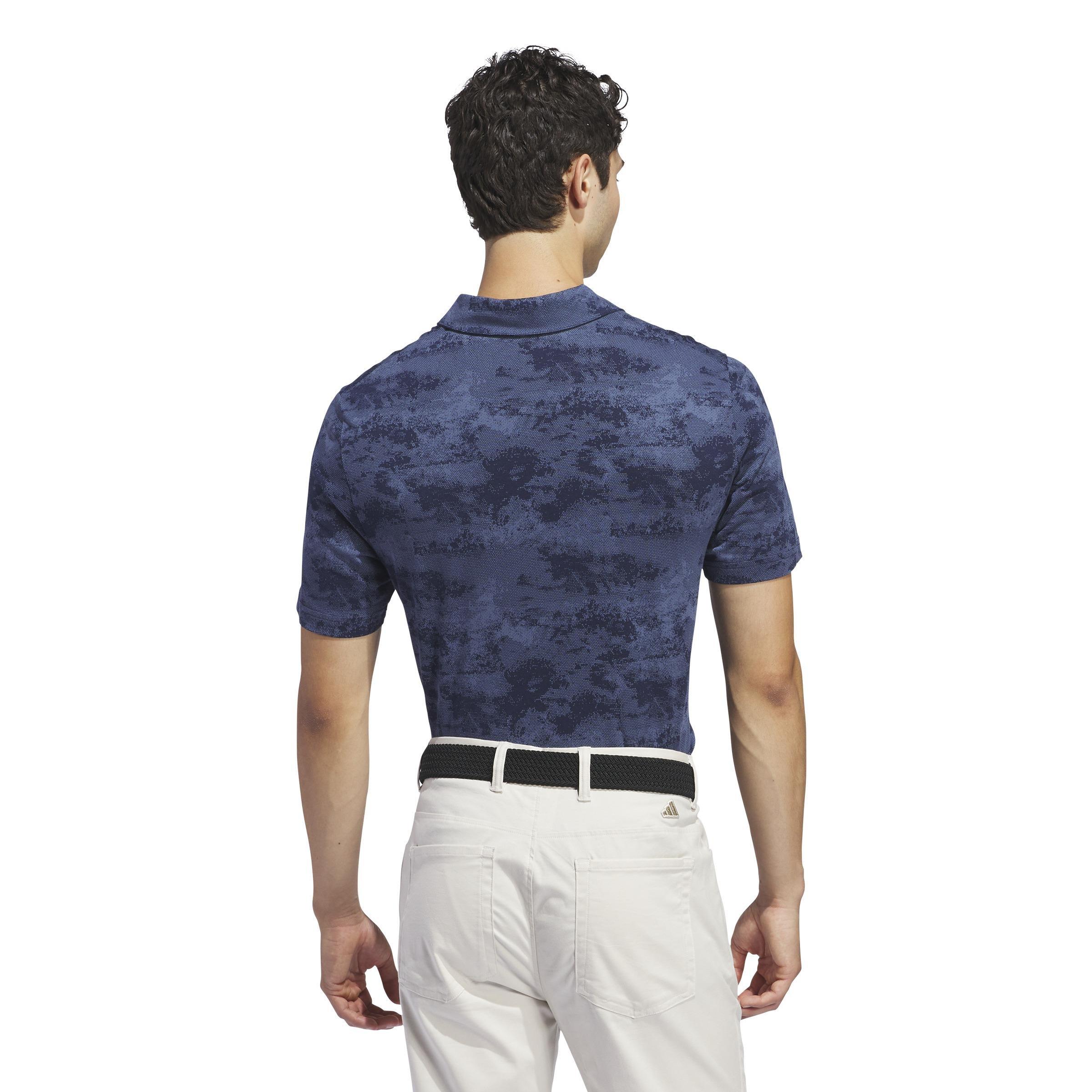 Go-To Printed Mesh Polo Shirt, Blue, A901_ONE, large image number 3