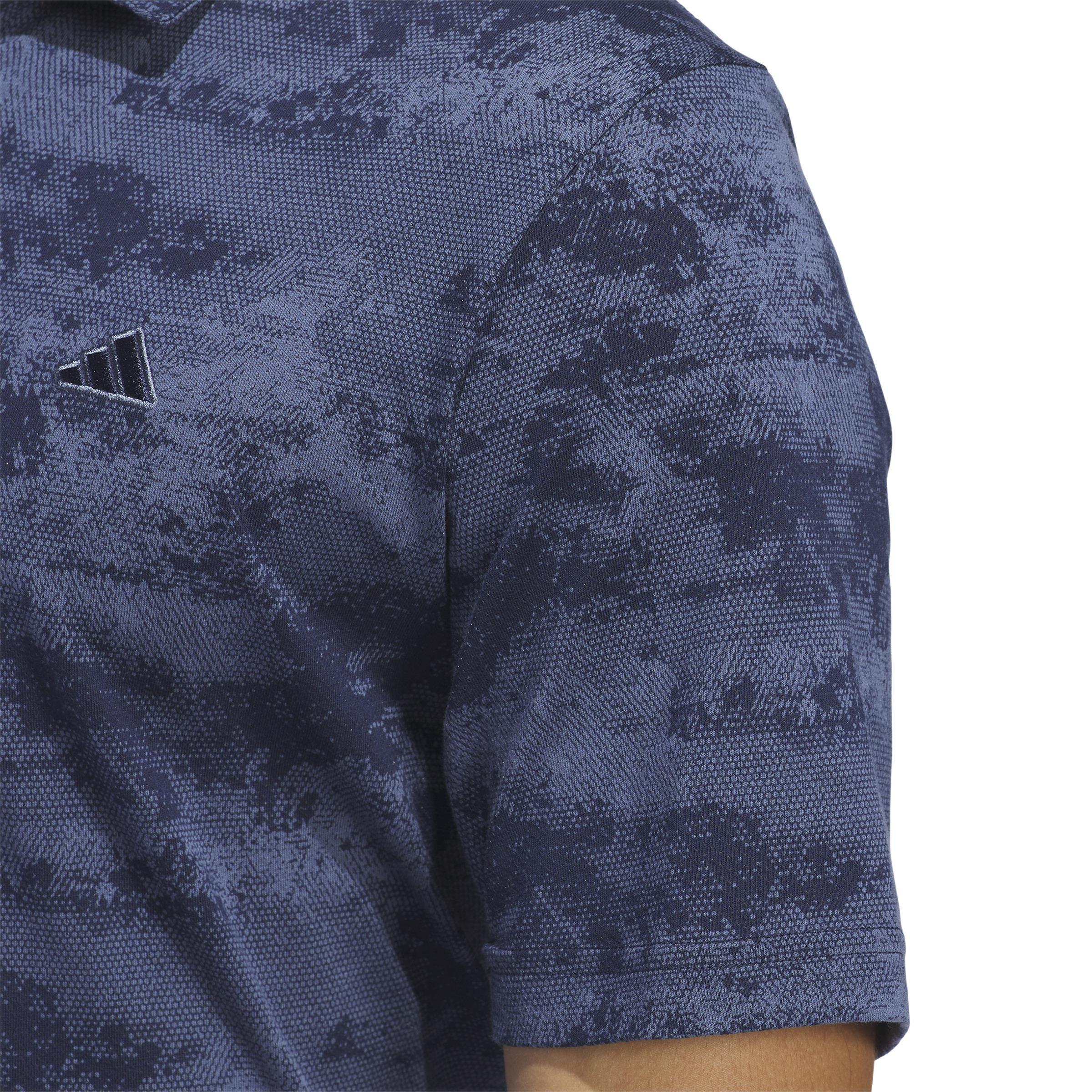 Go-To Printed Mesh Polo Shirt, Blue, A901_ONE, large image number 4