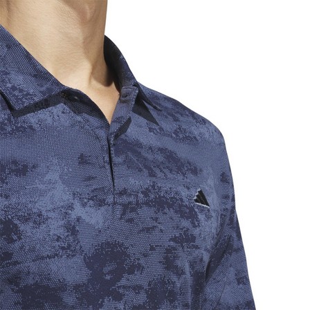 Men Go-To Printed Mesh Polo Shirt, Blue, A901_ONE, large image number 5