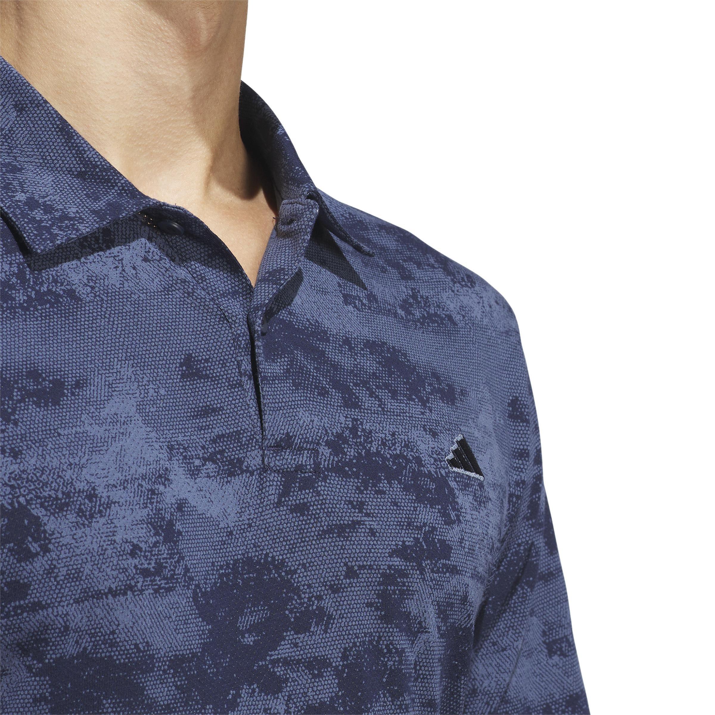 Go-To Printed Mesh Polo Shirt, Blue, A901_ONE, large image number 5