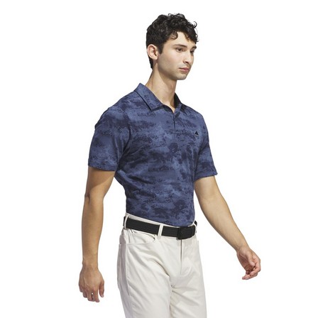 Men Go-To Printed Mesh Polo Shirt, Blue, A901_ONE, large image number 6