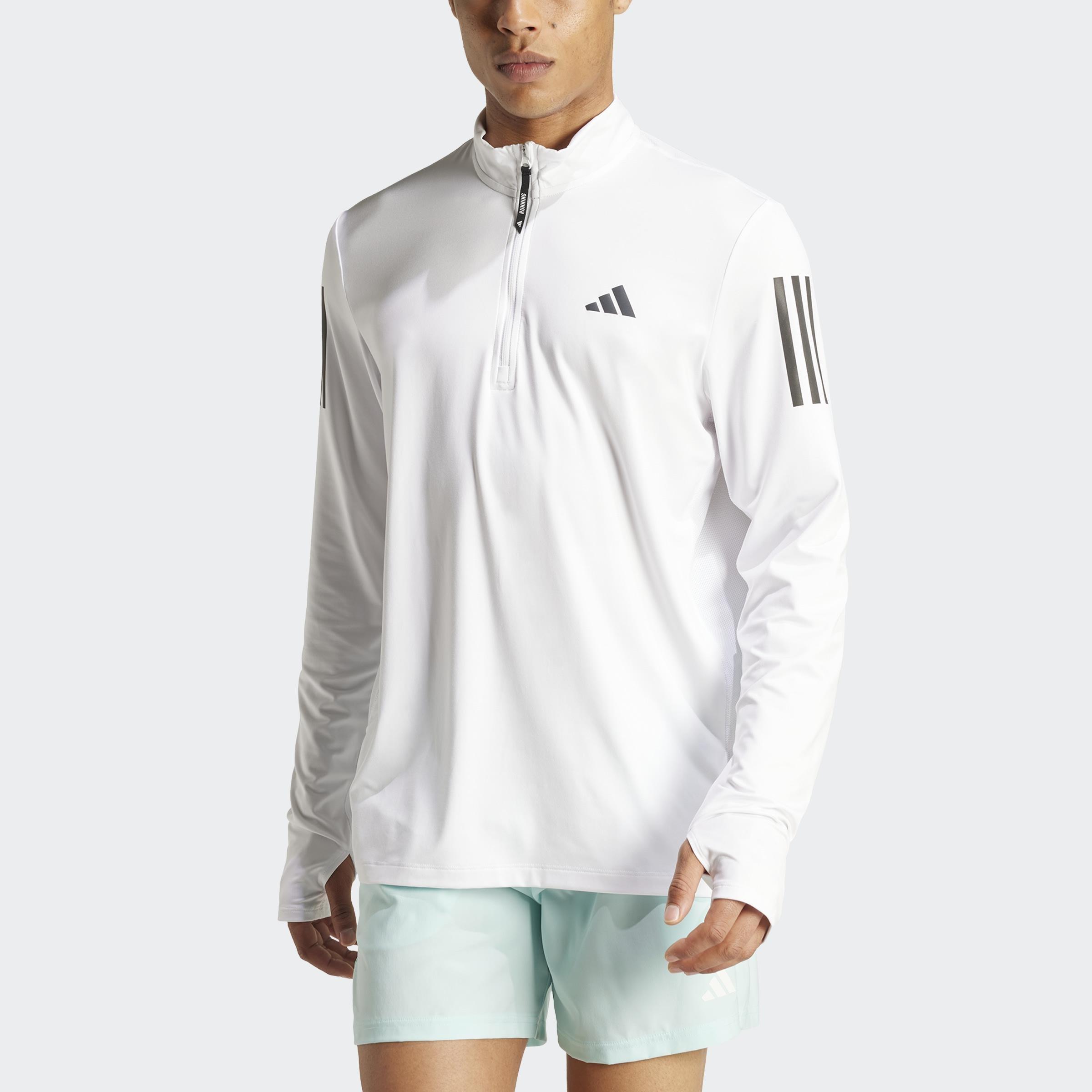 Own the Run Half-Zip Track Top, White, A901_ONE, large image number 1
