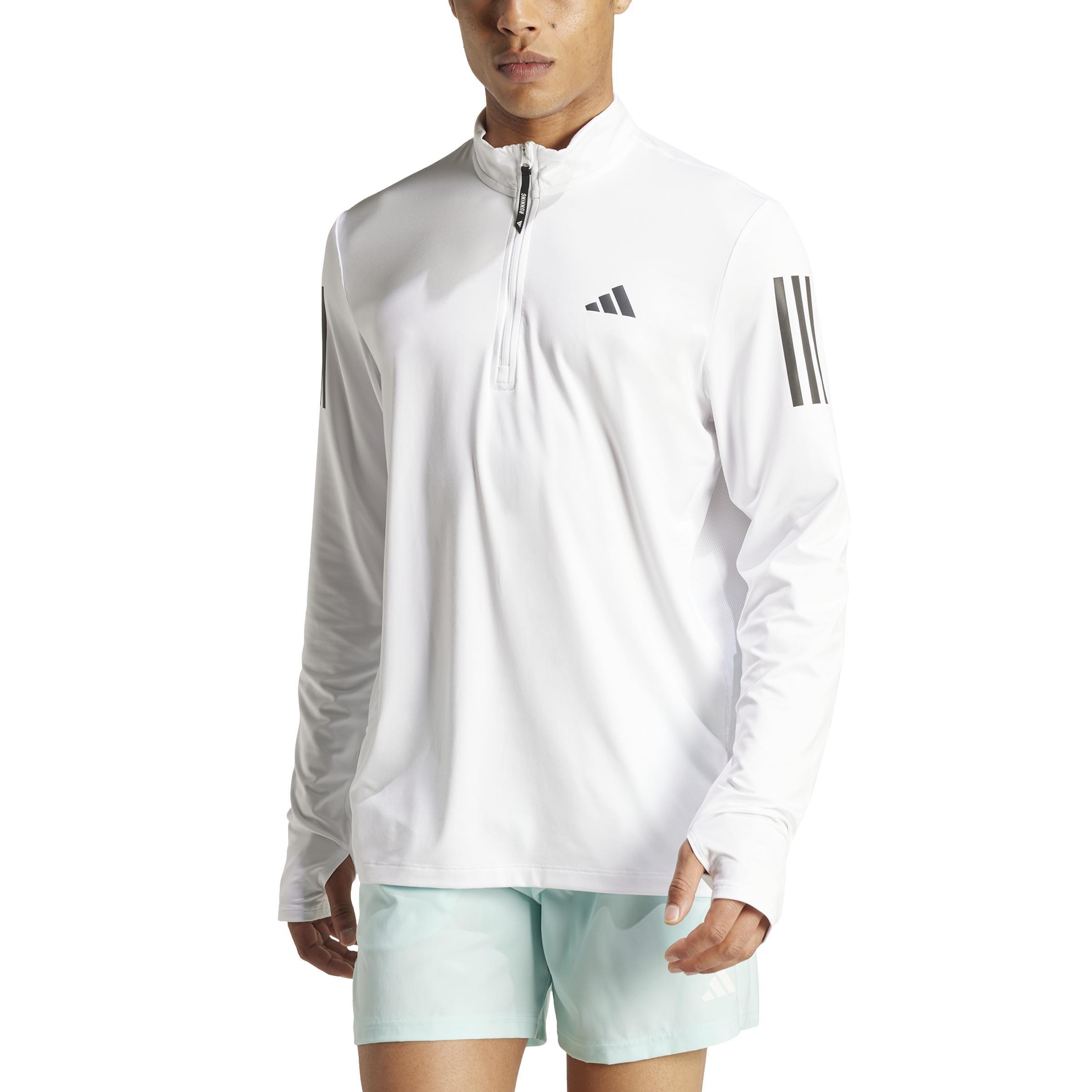 Own the Run Half-Zip Track Top, White, A901_ONE, large image number 4