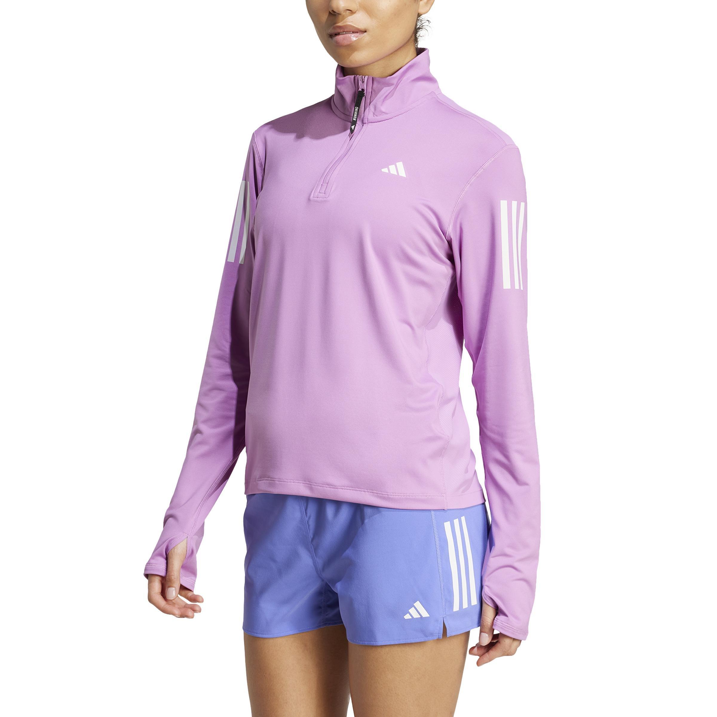 Own the Run Half-Zip Jacket, Purple, A901_ONE, large image number 2
