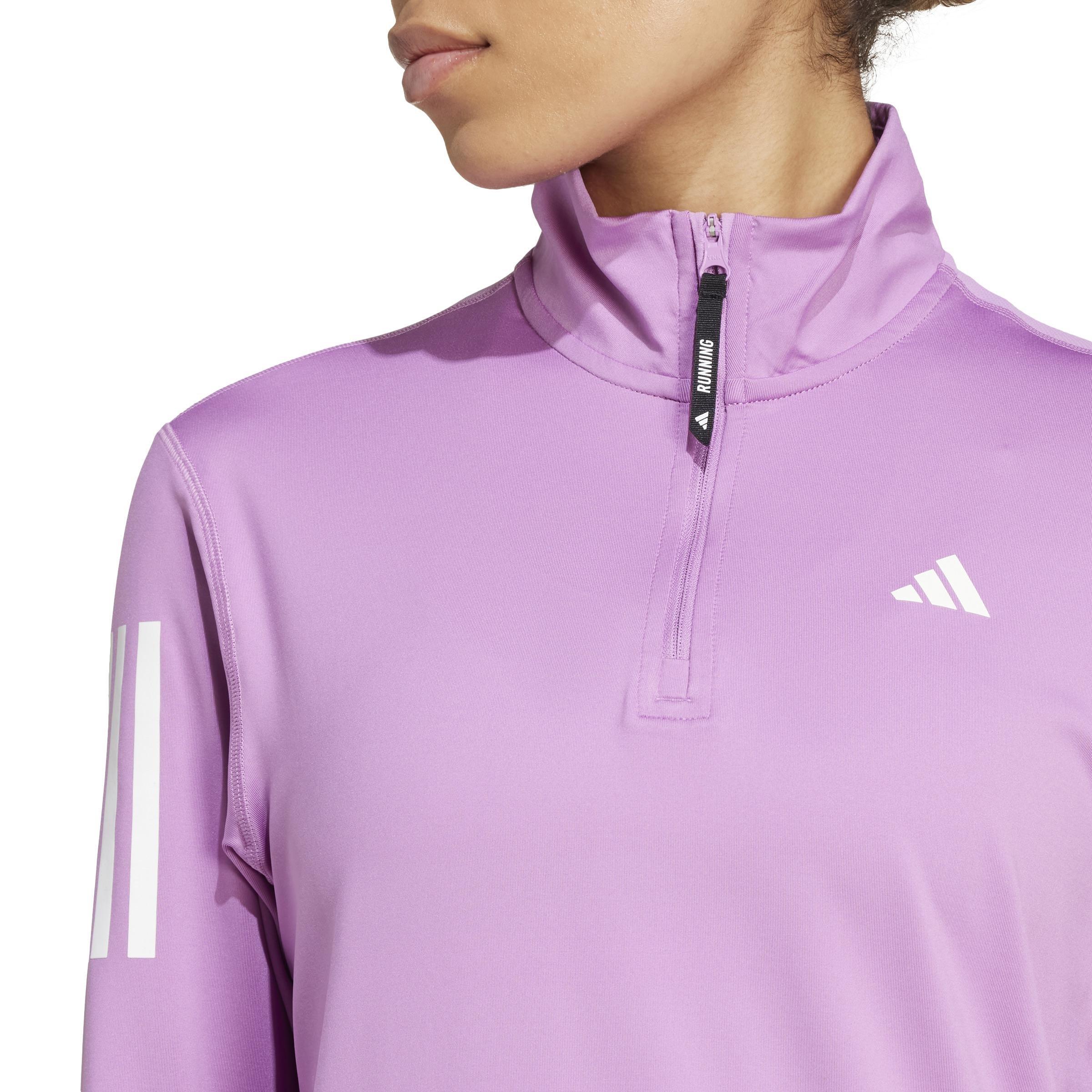 Own the Run Half-Zip Jacket, Purple, A901_ONE, large image number 4