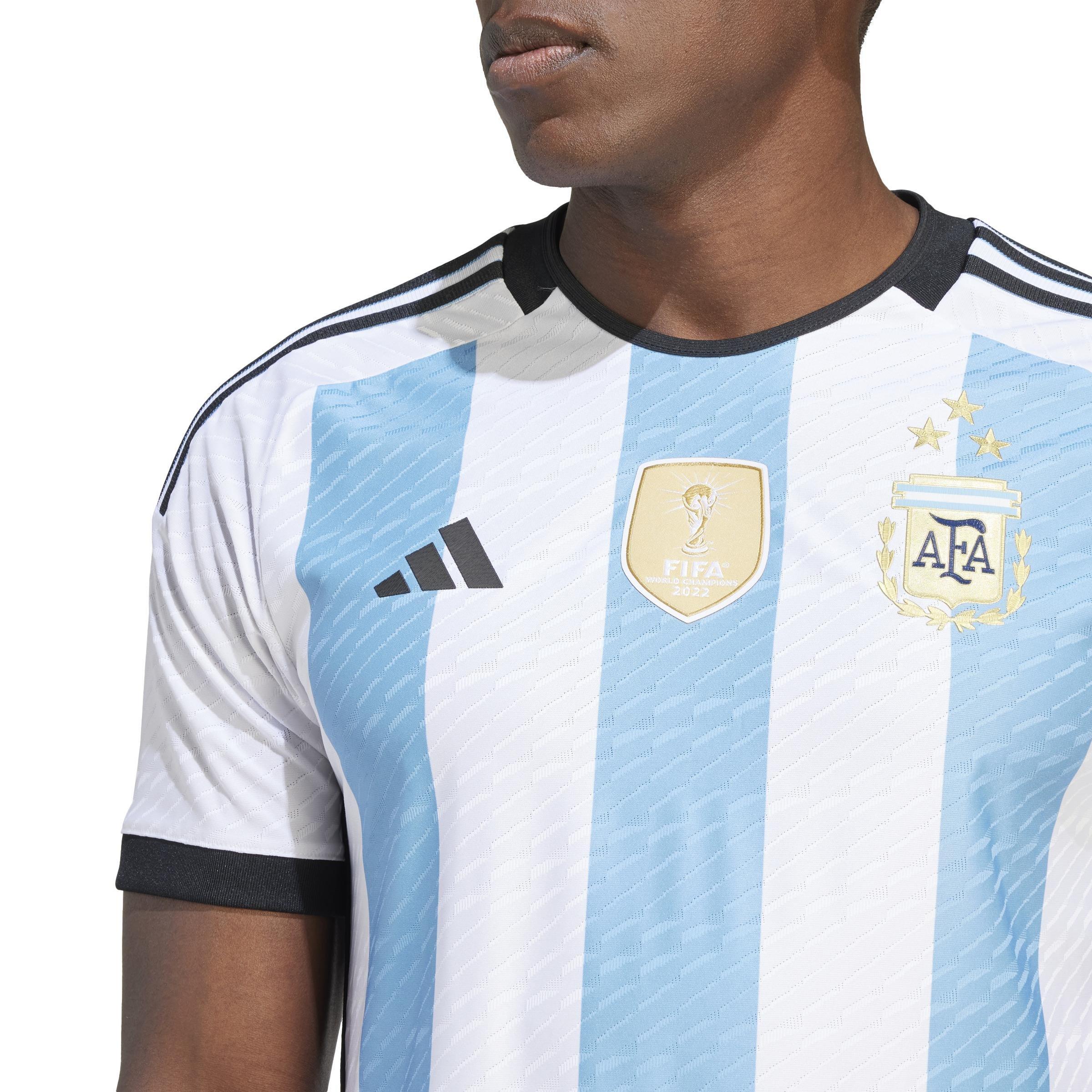Argentina 22 3 Stars Home Authentic Jersey, White, A901_ONE, large image number 5