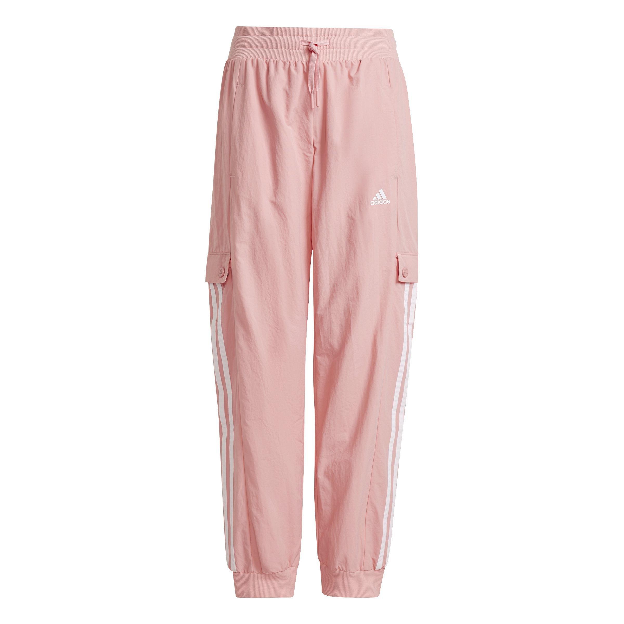 Kids Street Jam Woven Cuffed Cargo Tracksuit Bottoms, Pink, A901_ONE, large image number 1
