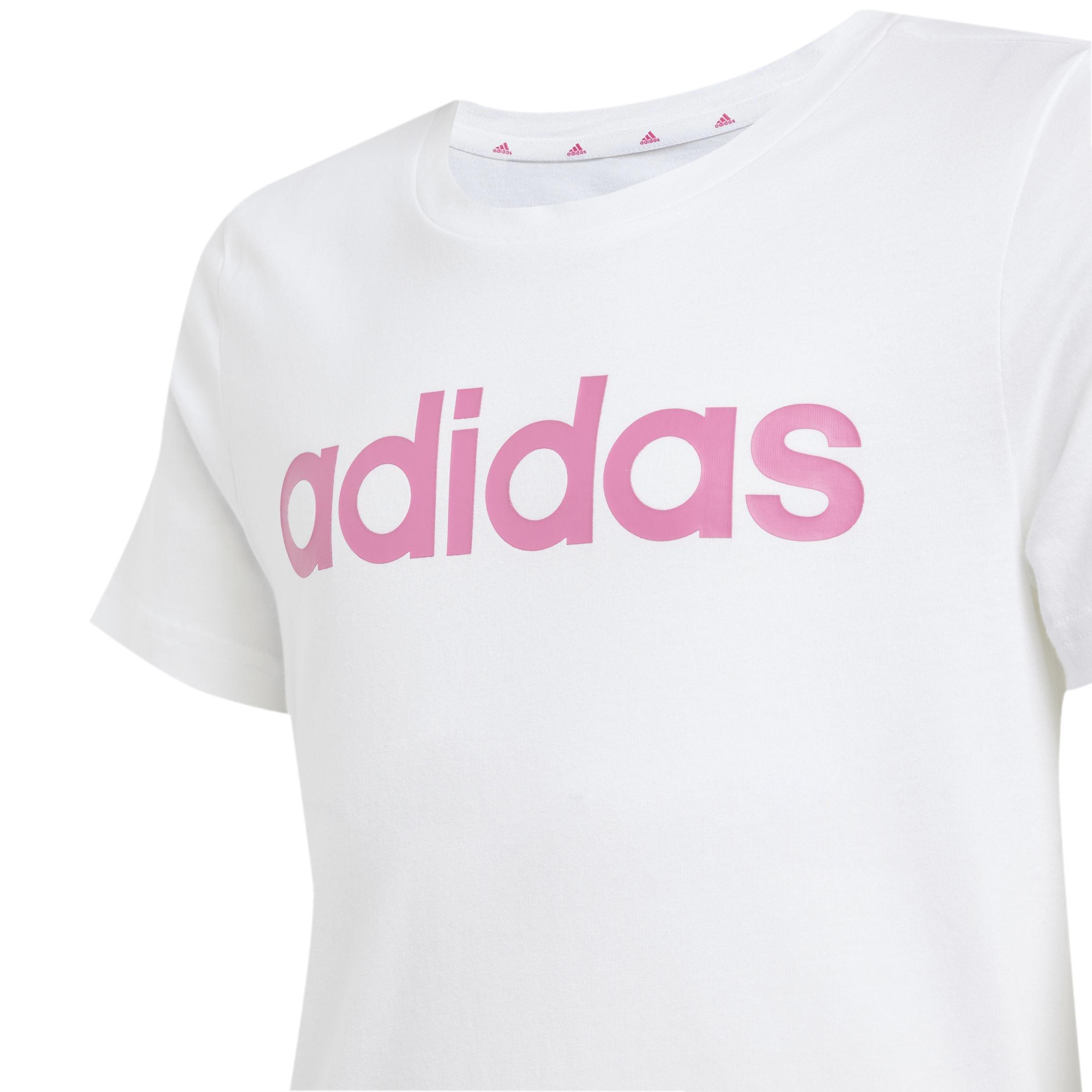 Essentials Linear Logo Cotton Slim Fit T-Shirt, White, , large image number 3