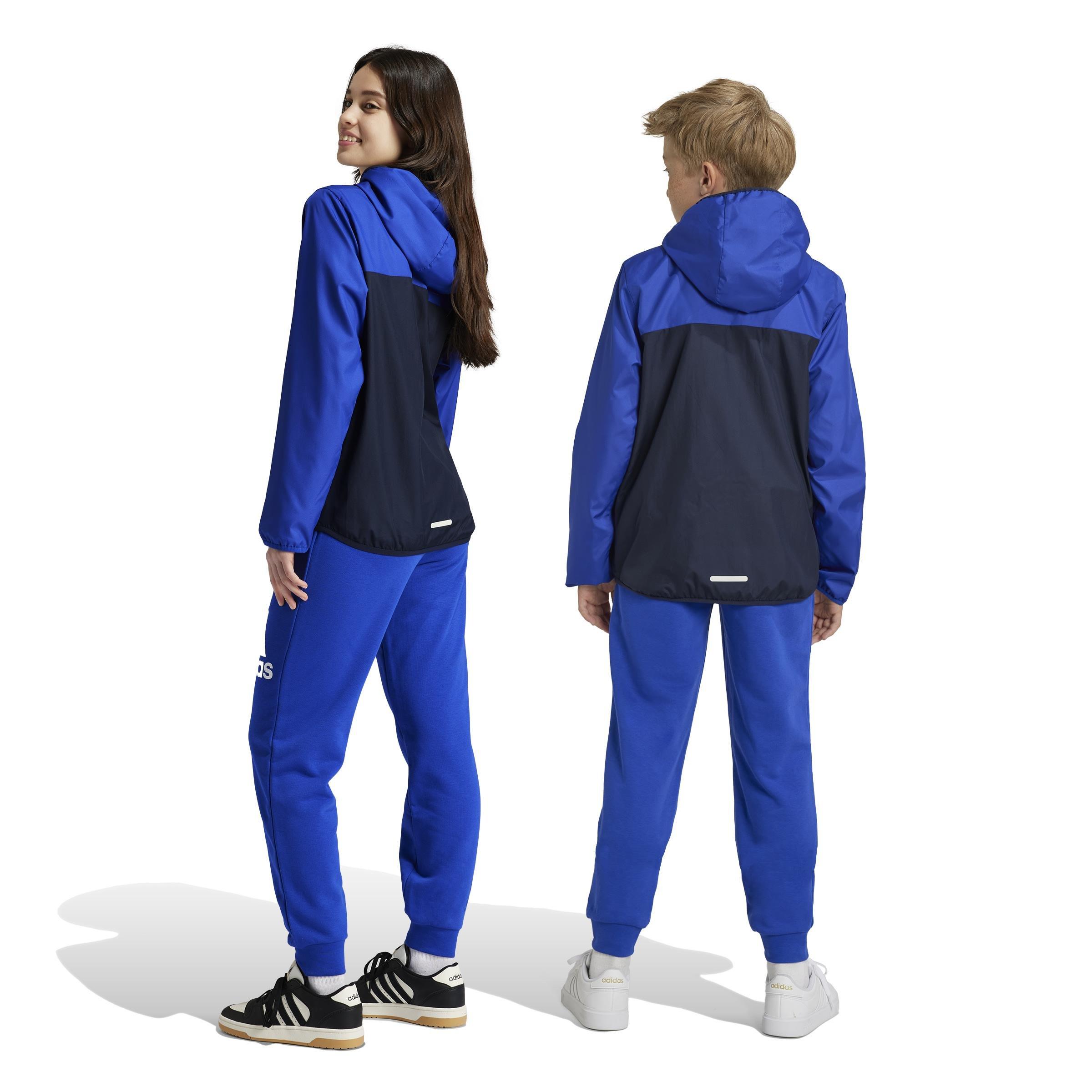 Kids Unisex Essentials Regular Fit Big Logo Cotton Joggers, Blue, A901_ONE, large image number 2