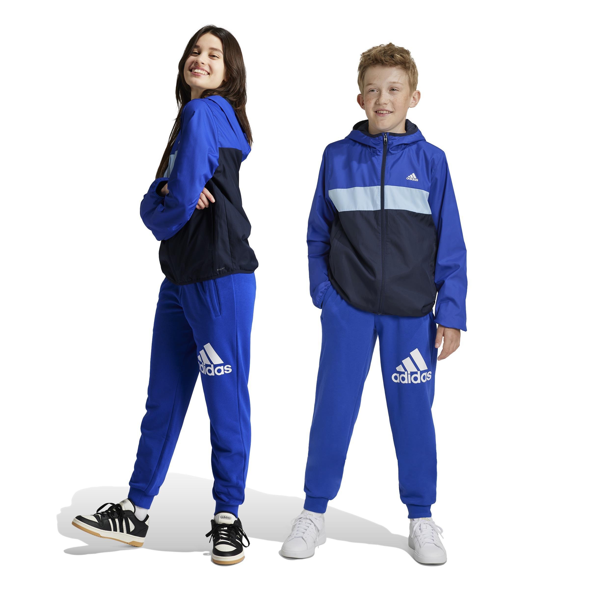 Kids Unisex Essentials Regular Fit Big Logo Cotton Joggers, Blue, A901_ONE, large image number 8
