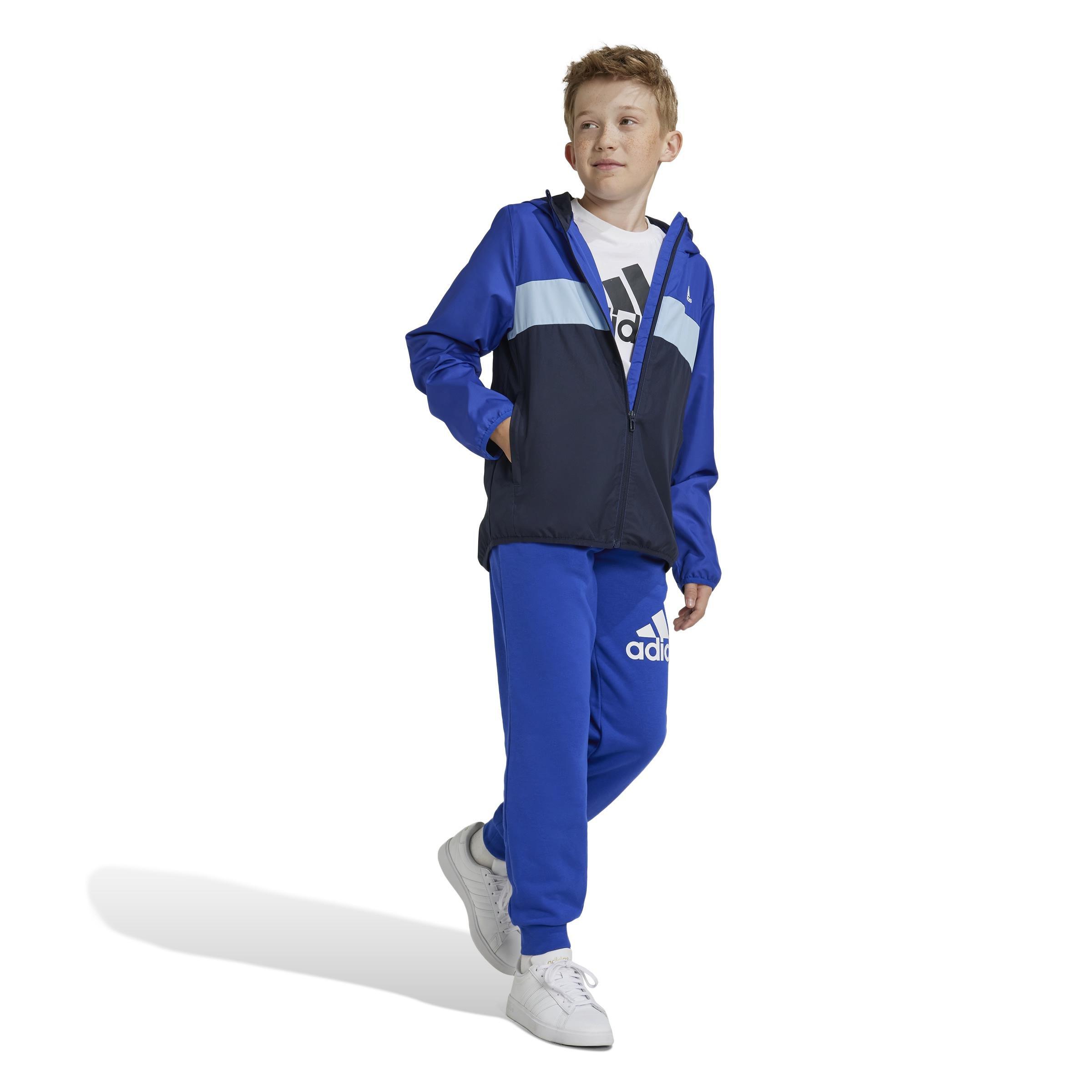 Kids Unisex Essentials Regular Fit Big Logo Cotton Joggers, Blue, A901_ONE, large image number 13