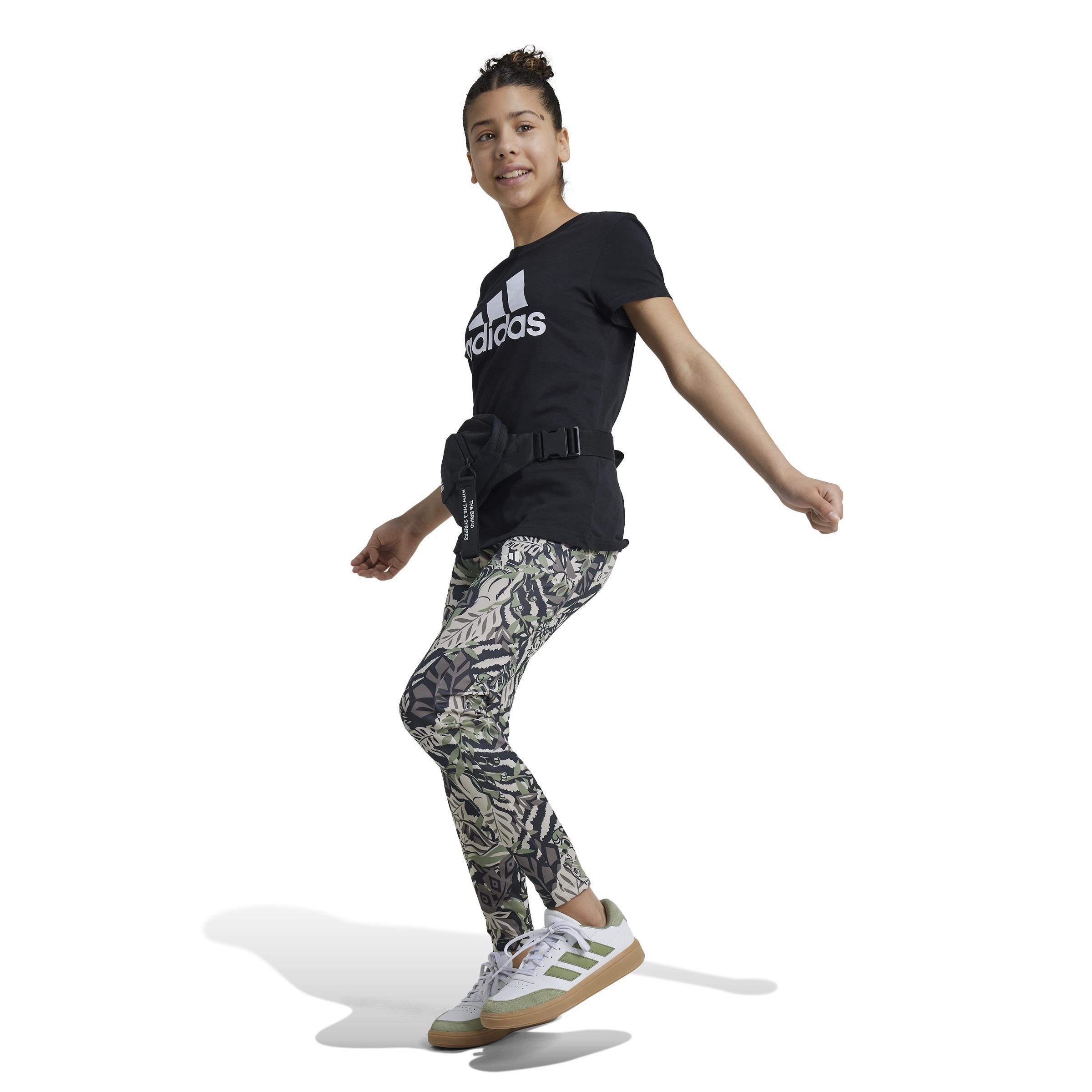 Kids adidas Disney Lion King Leggings, Green, A901_ONE, large image number 14