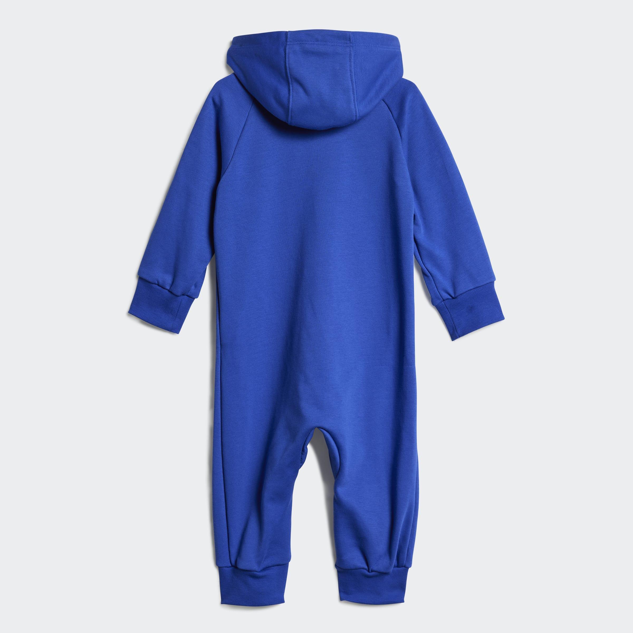 Kids Unisex Essentials 3-Stripes French Terry Bodysuit, Blue