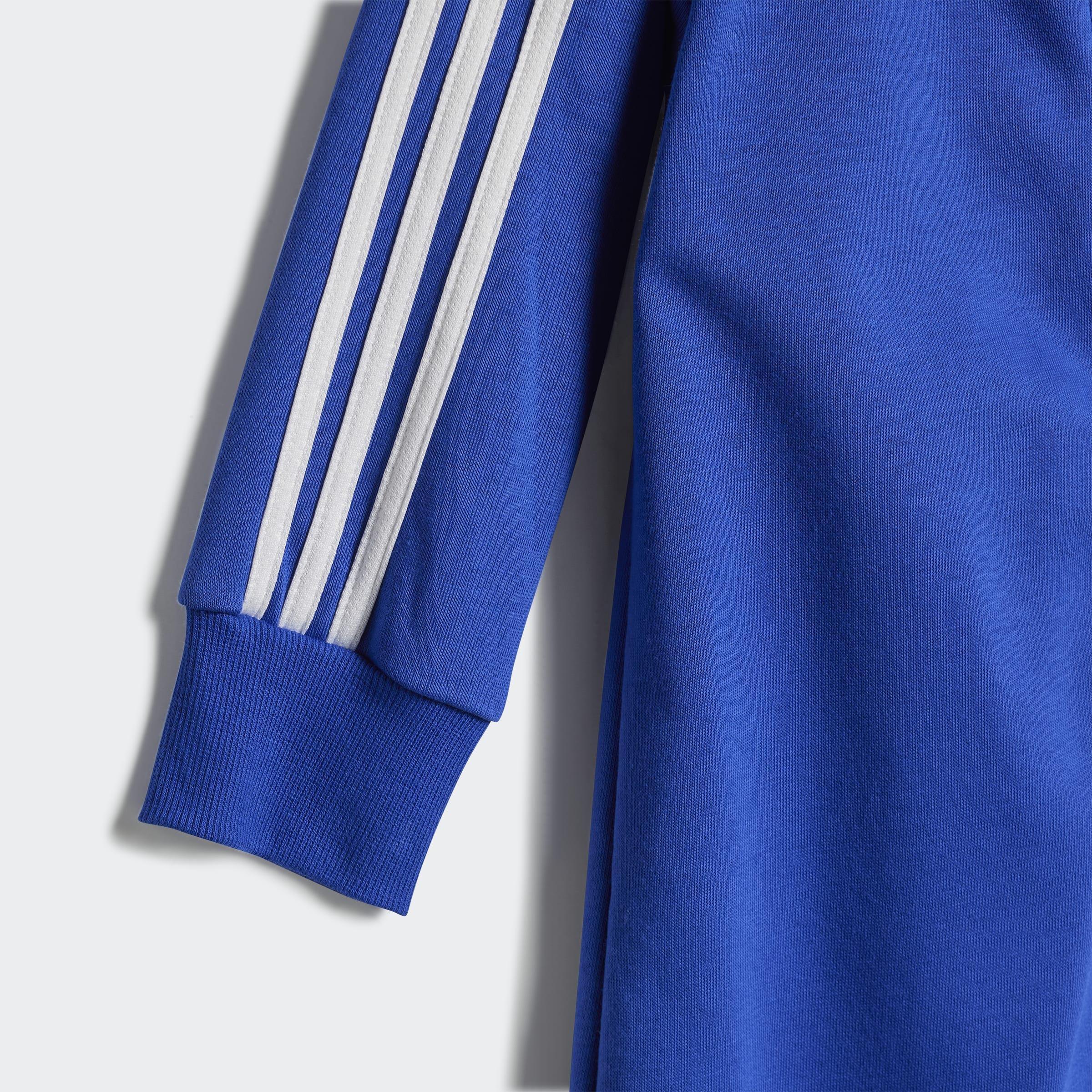 Kids Unisex Essentials 3-Stripes French Terry Bodysuit, Blue, A901_ONE, medium