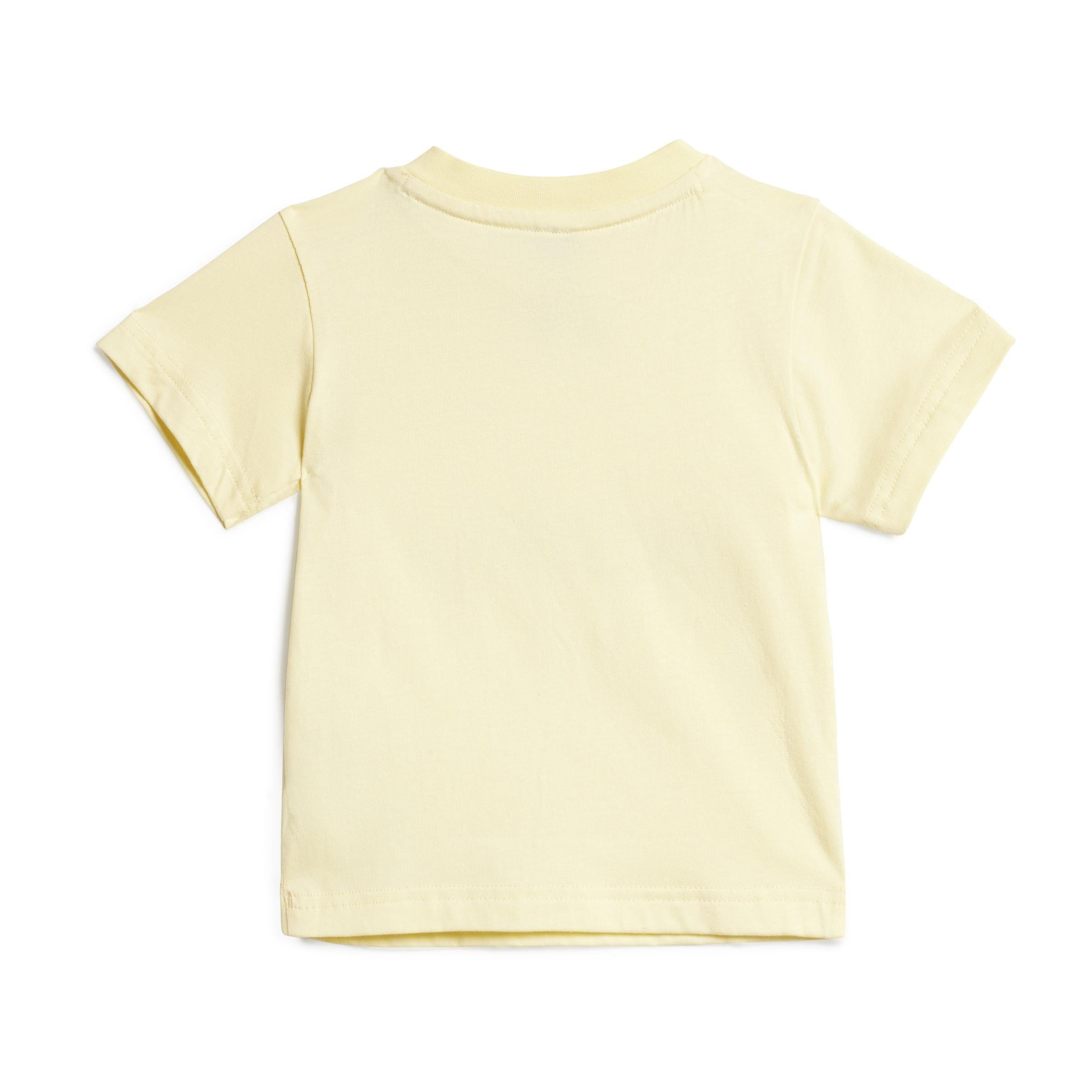 Unisex Kids Essentials Organic Cotton Tee and Shorts Set, Yellow, , large image number 3