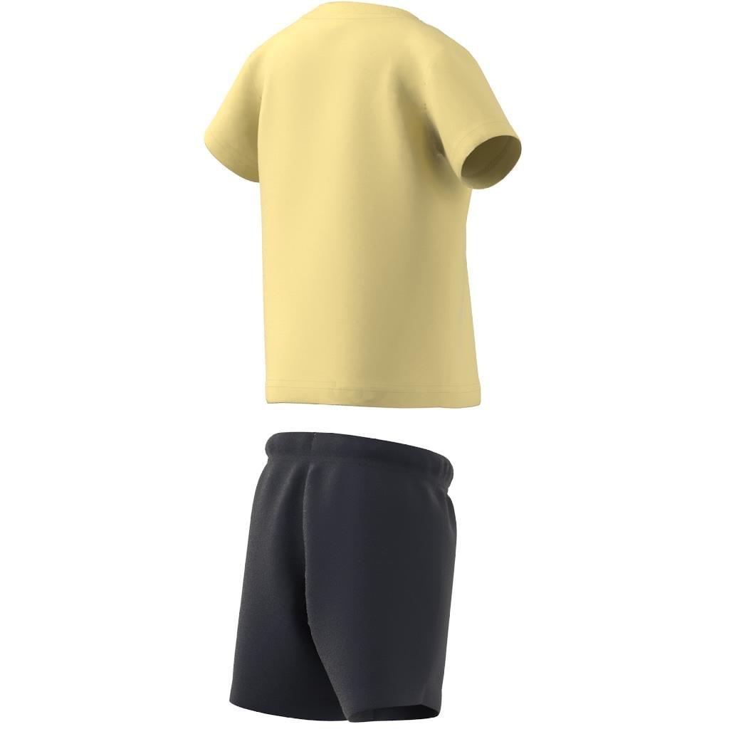 Unisex Kids Essentials Organic Cotton Tee and Shorts Set, Yellow, , large image number 10