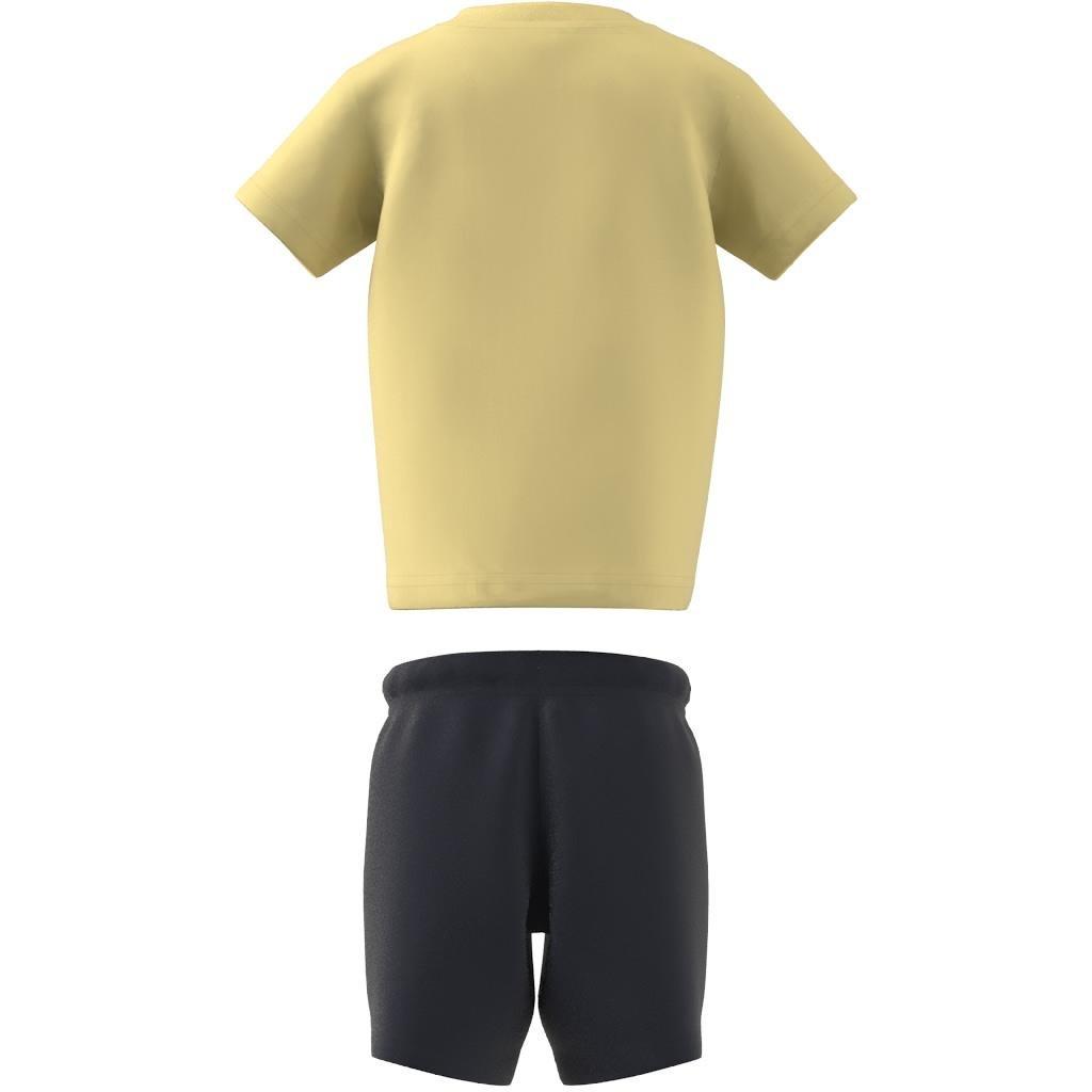 Unisex Kids Essentials Organic Cotton Tee and Shorts Set, Yellow, , large image number 12