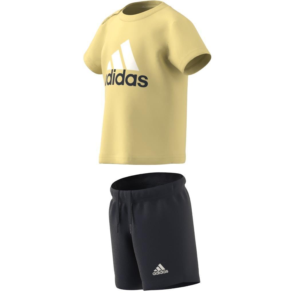 Unisex Kids Essentials Organic Cotton Tee and Shorts Set, Yellow, , large image number 14