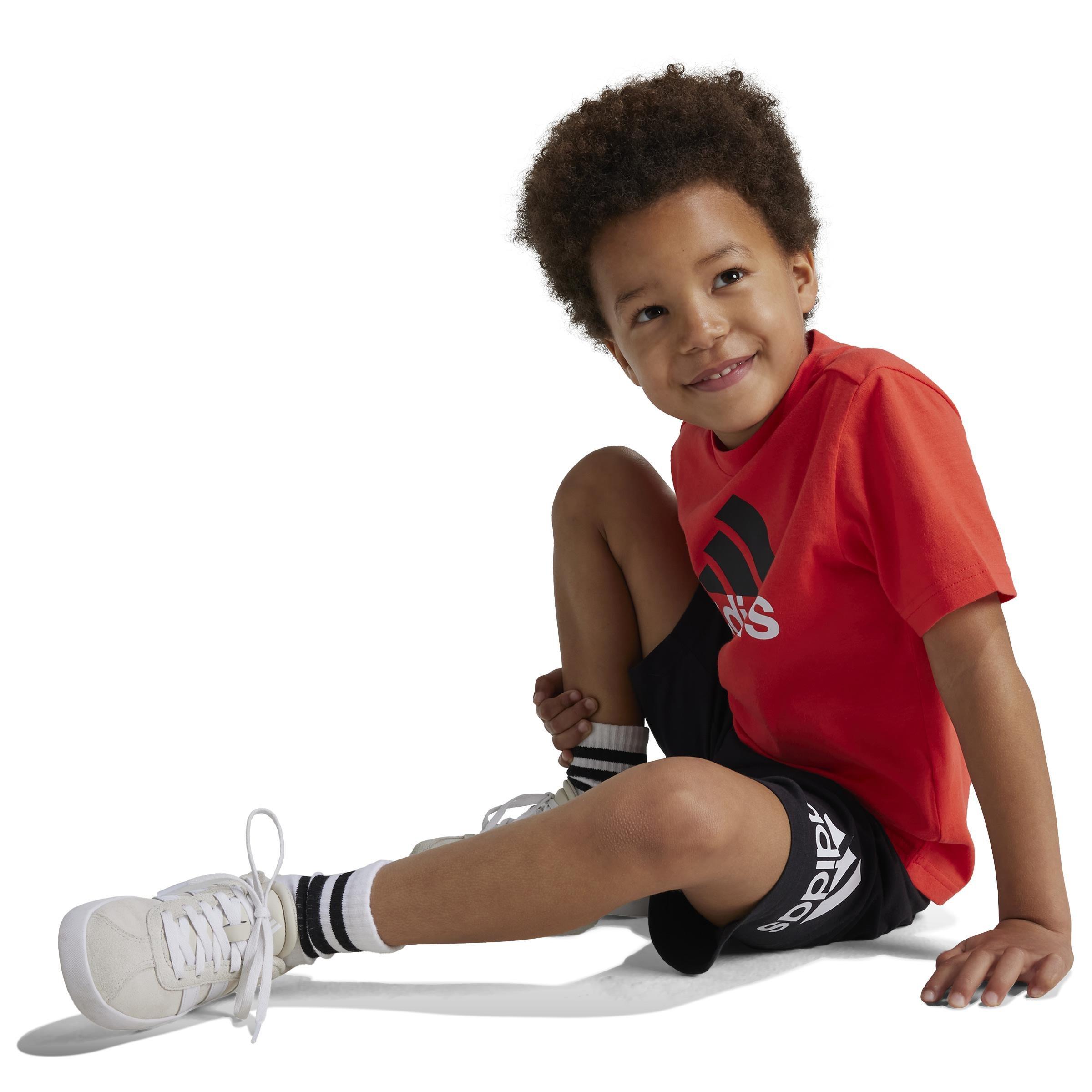 Unisex Kids Essentials Logo Tee and Short Set, Orange, , large image number 3