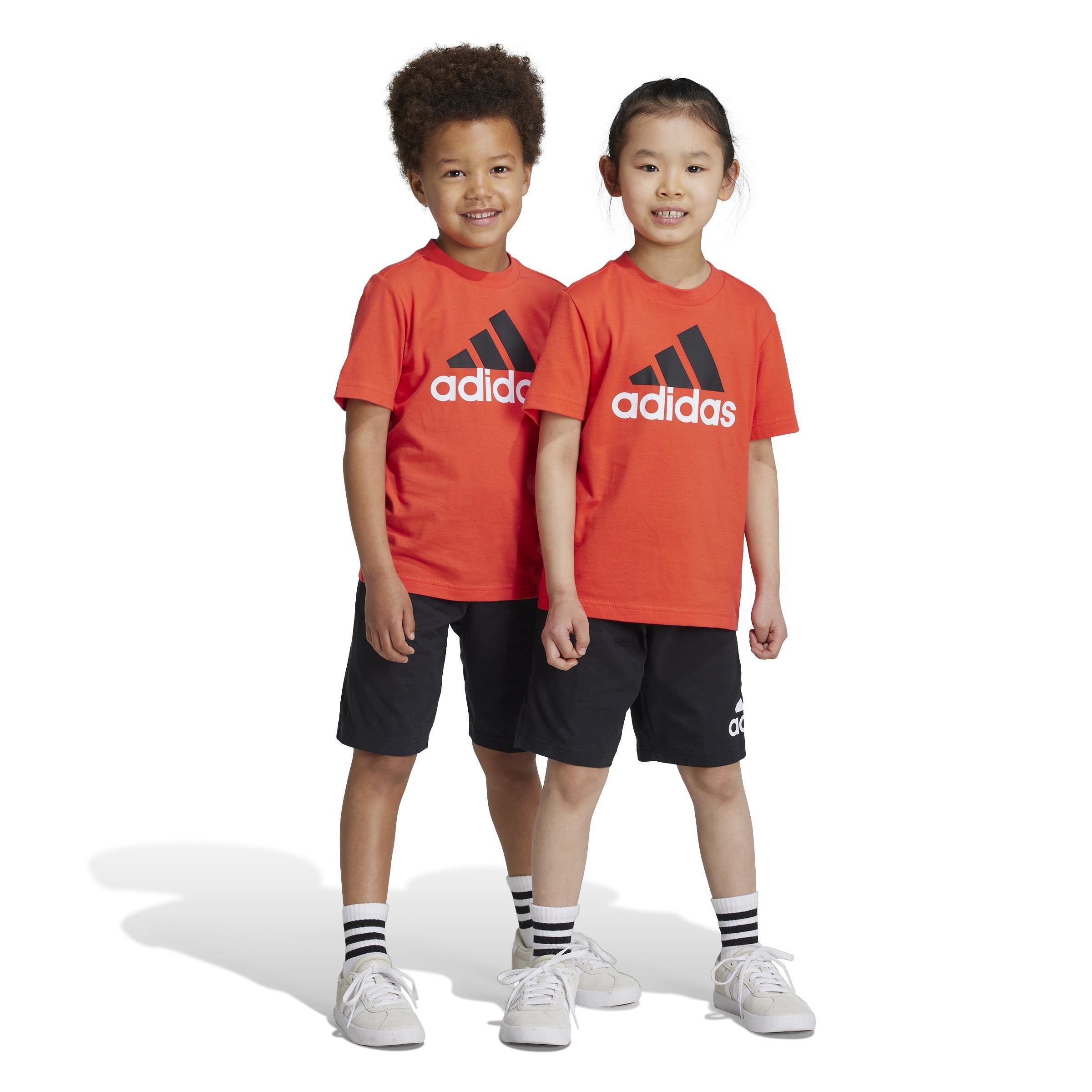Unisex Kids Essentials Logo Tee and Short Set, Orange, , large image number 10