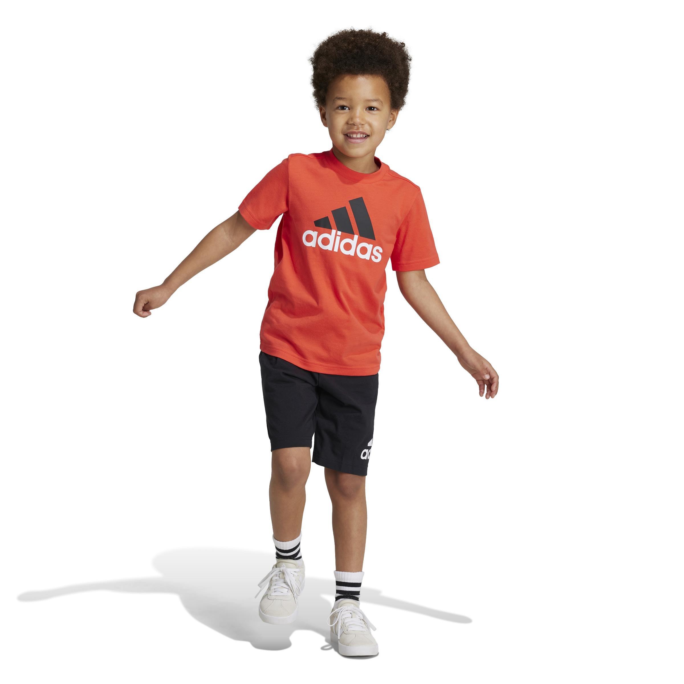 Unisex Kids Essentials Logo Tee and Short Set, Orange, , large image number 13