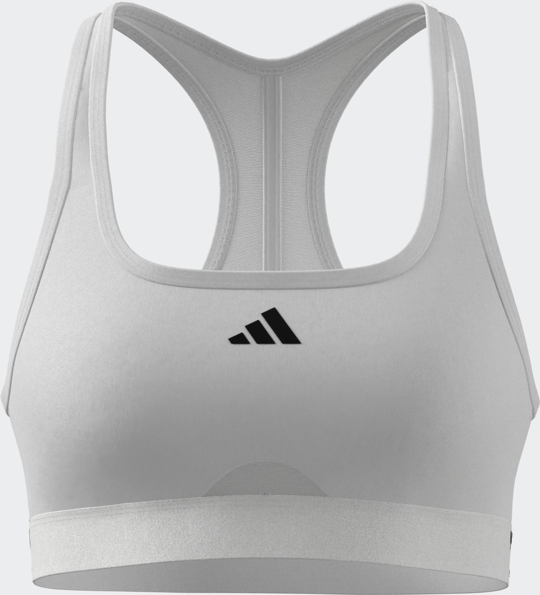 Powerreact Training Medium-Support Bra, White, A901_ONE, large image number 0
