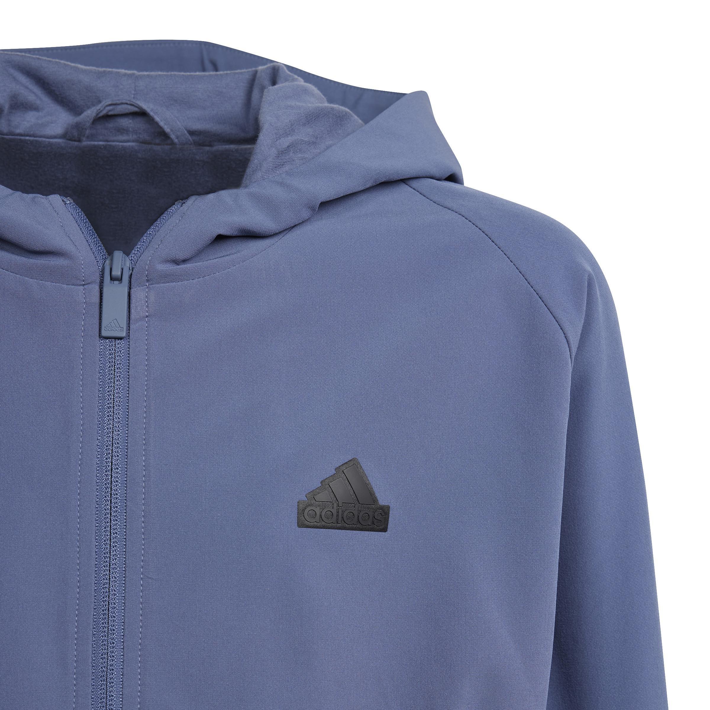Unisex Kids Z.N.E. Woven Full-Zip Track Jacket, Blue, , large image number 4