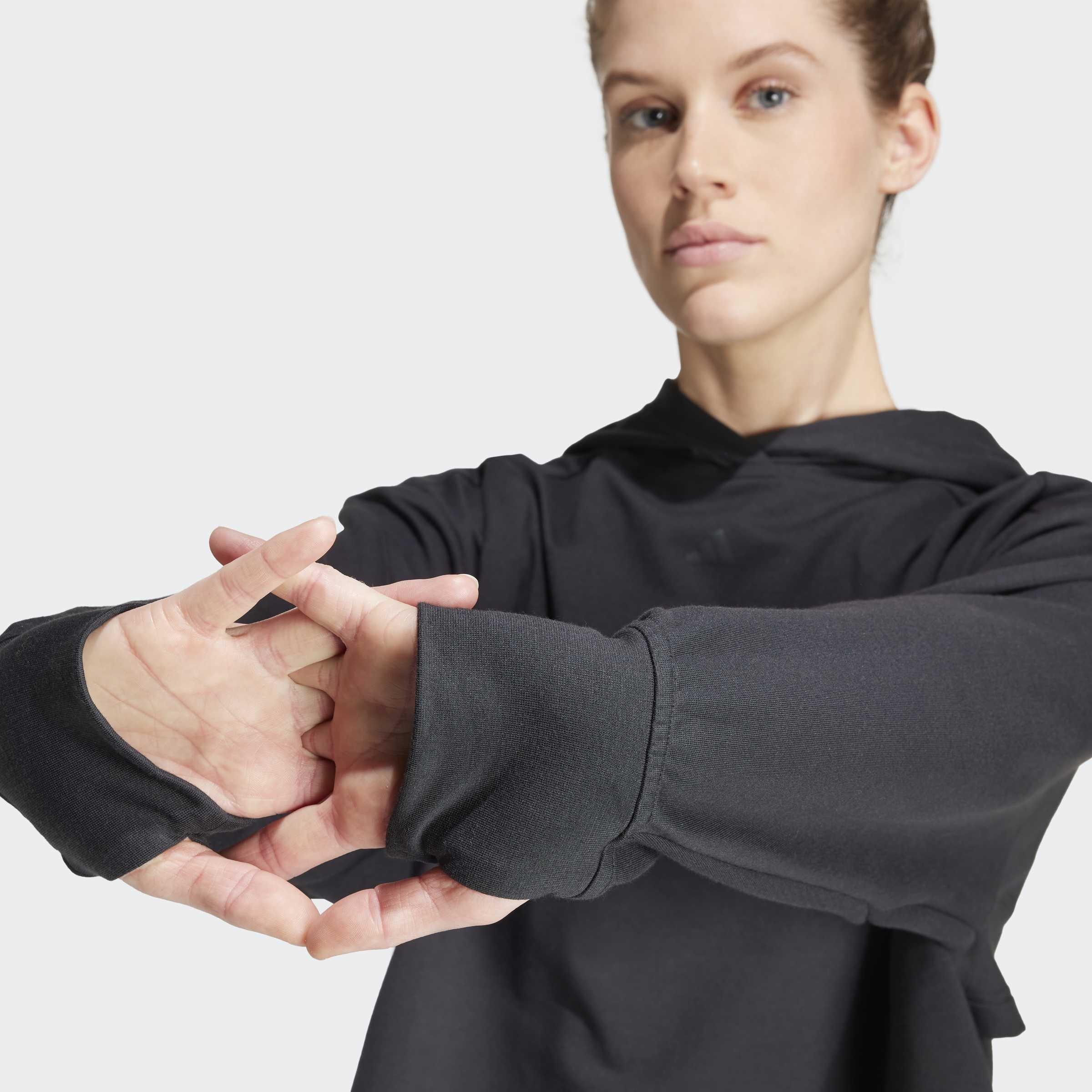 Power Loose Fit Back Ventilation Hoodie, Black, A901_ONE, large image number 10