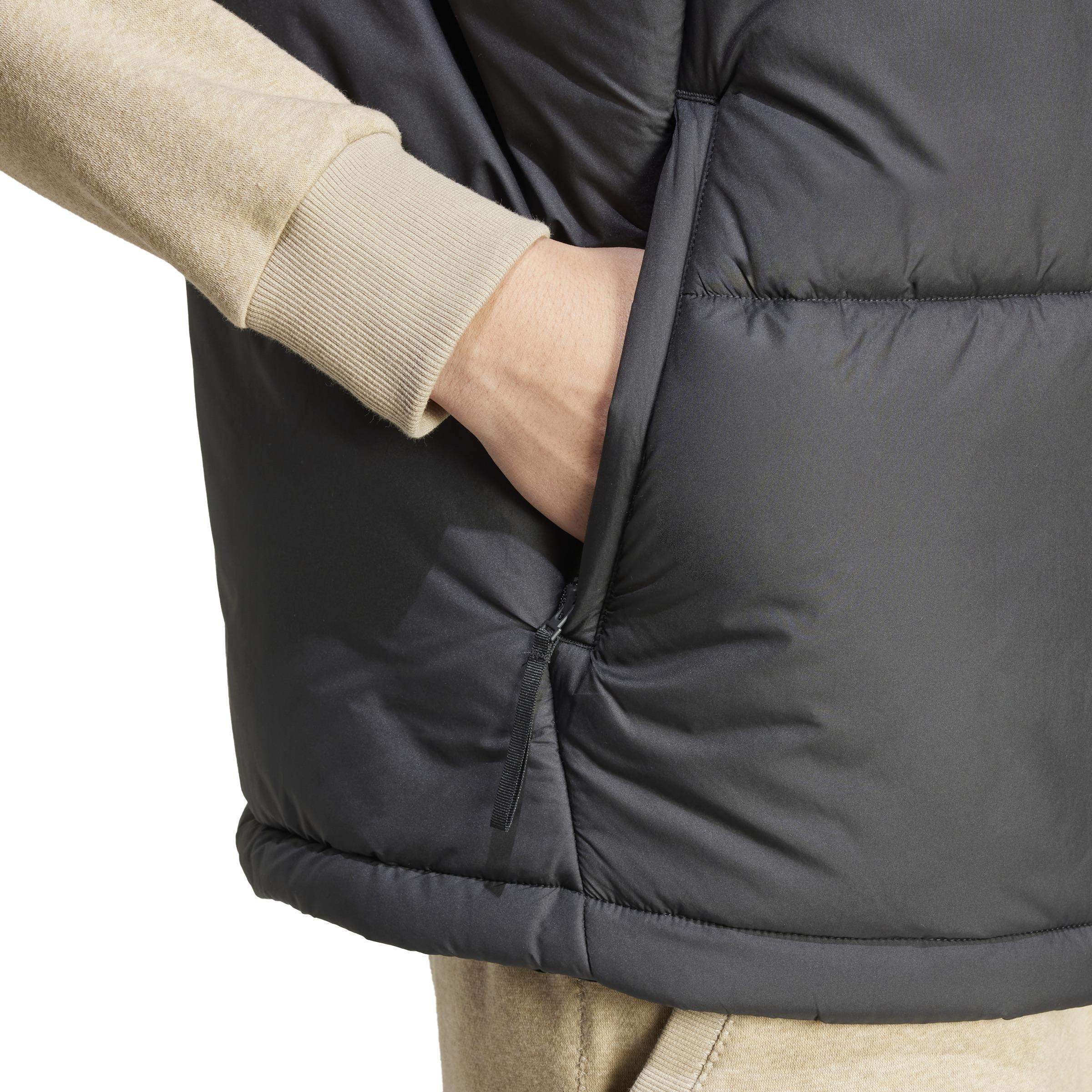 3-Stripes Puffy Vest, Black, A901_ONE, large image number 4