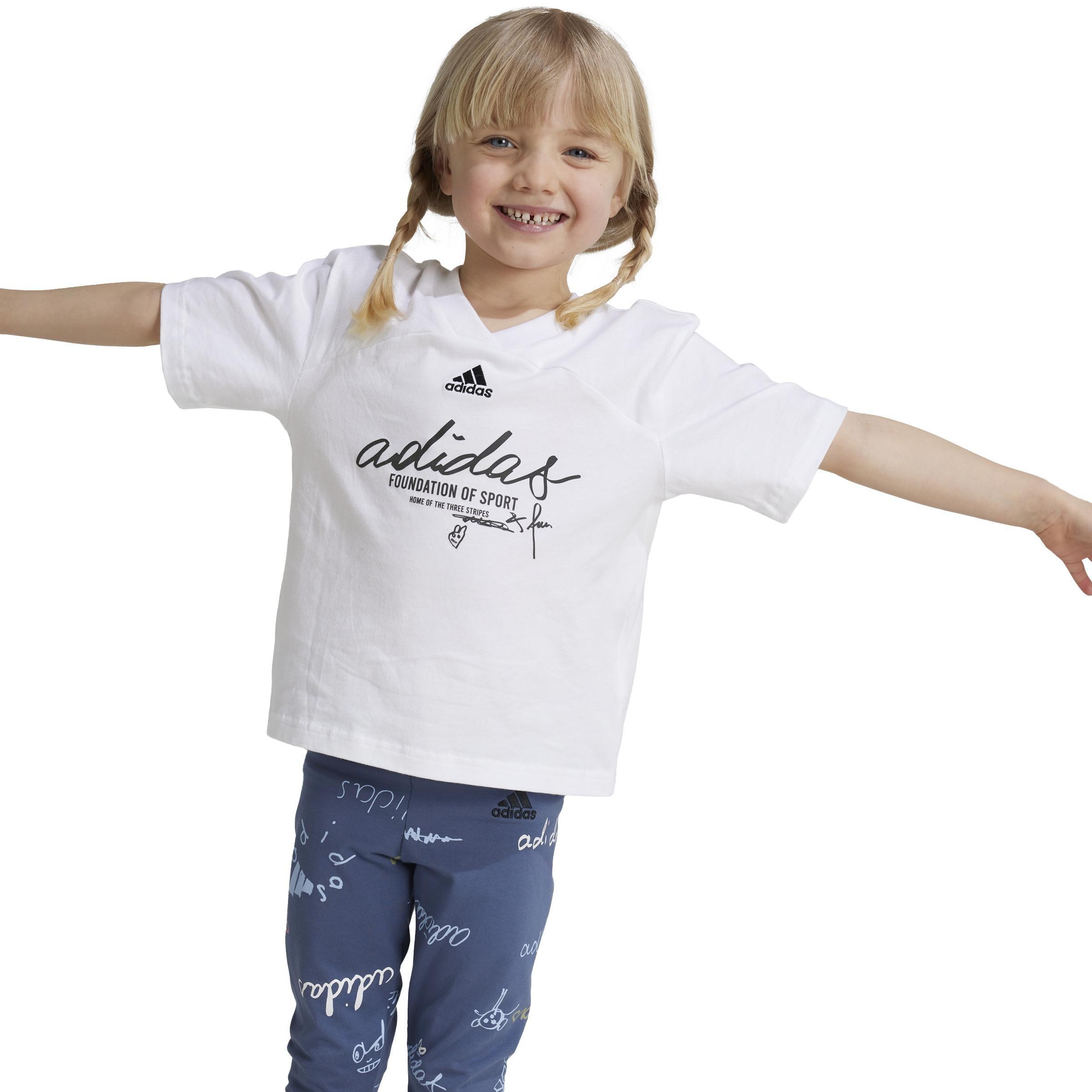 Unisex Kids Brand Love Summer Set, White, A901_ONE, large image number 3