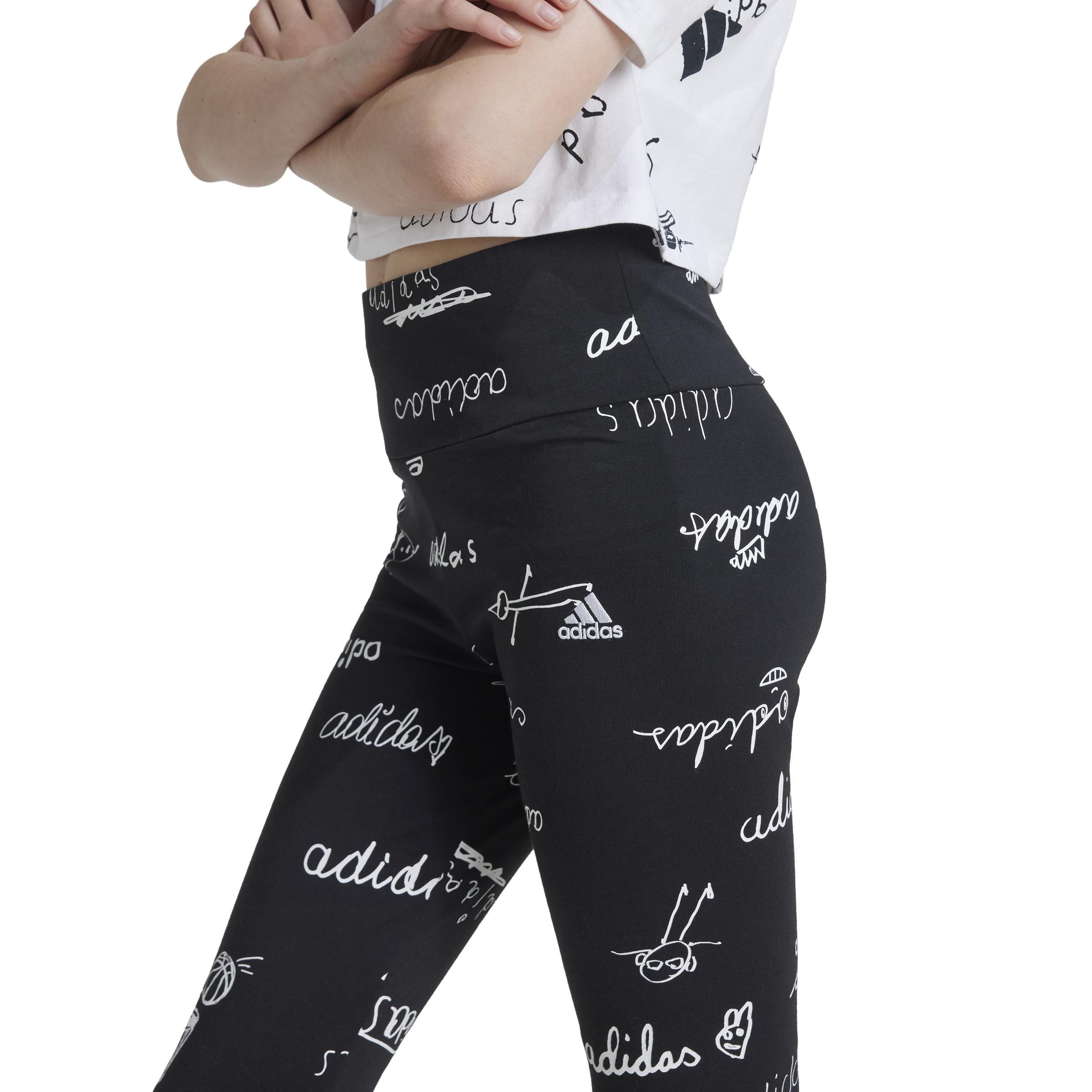 Kids Brand Love Leggings, Black, , large image number 3