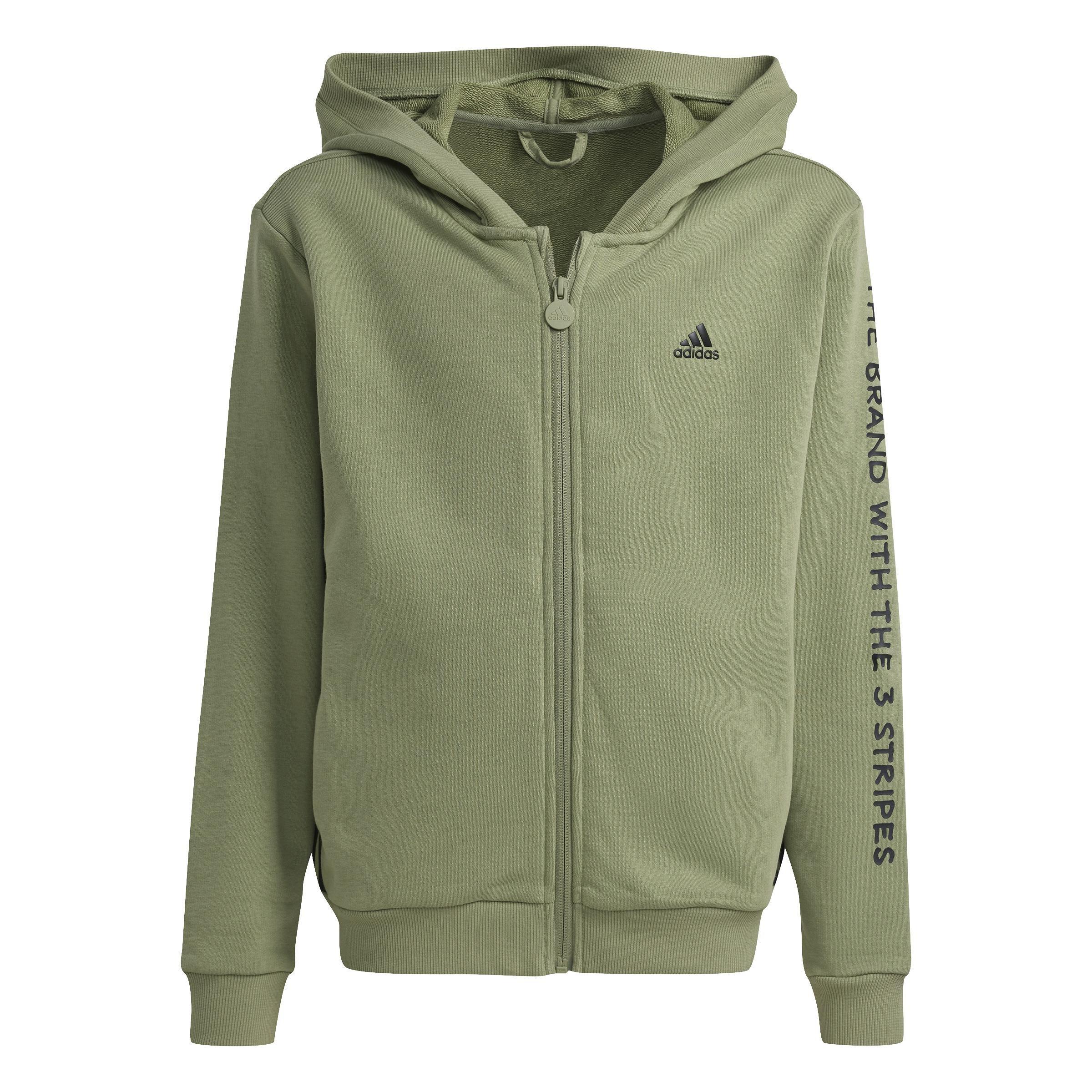 Unisex Kids Street Jam Full-Zip Hoodie, Green, , large image number 0