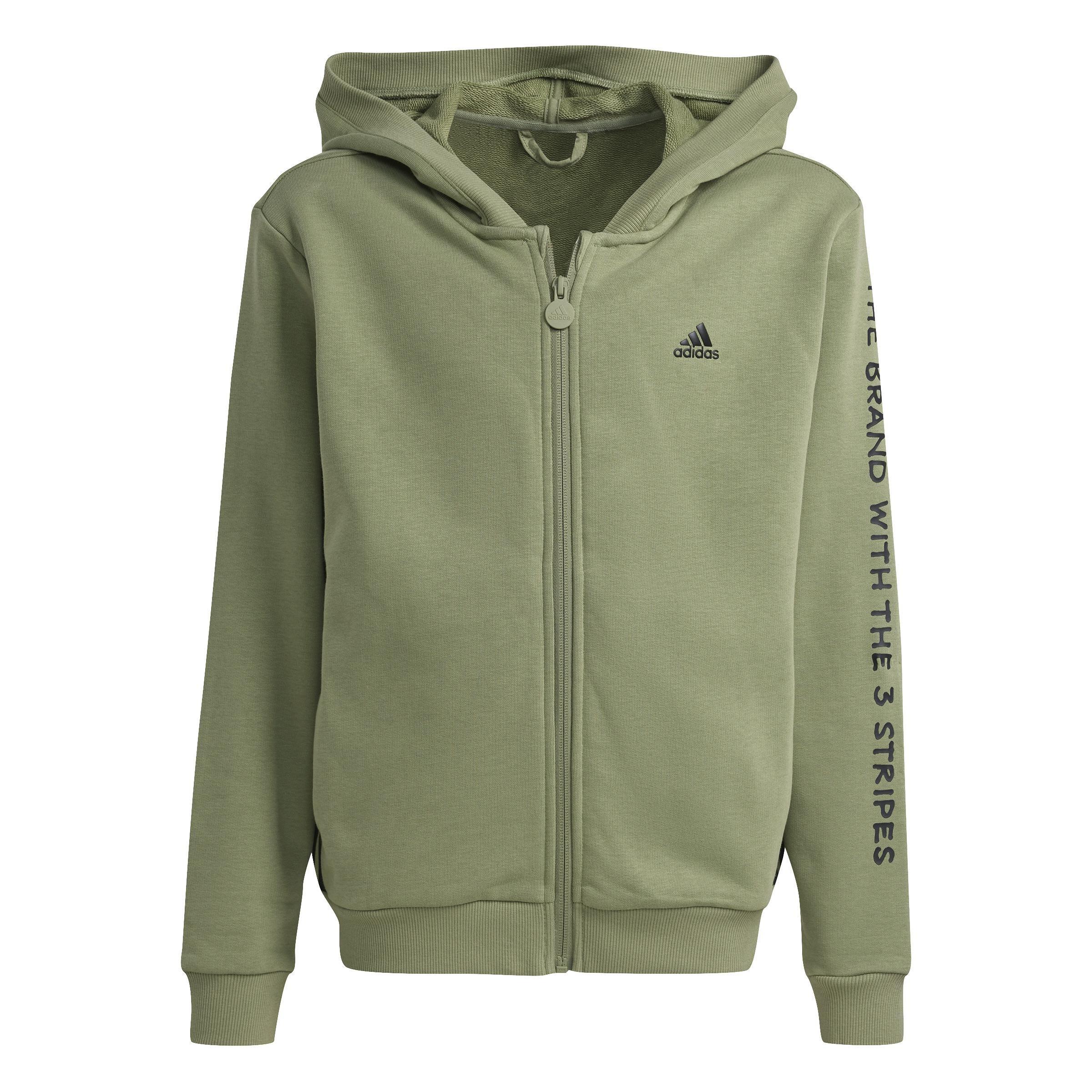 Unisex Kids Street Jam Full-Zip Hoodie, Green, , large image number 1