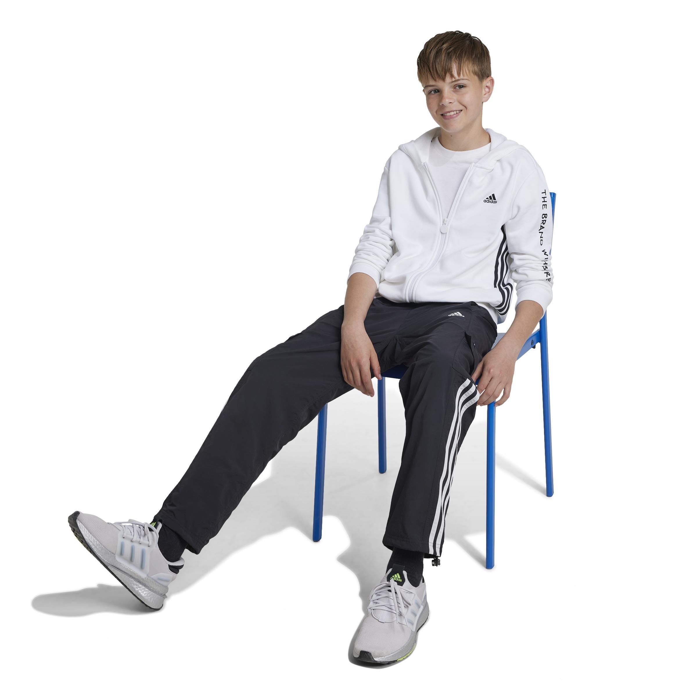 Unisex Kids Street Jam Woven Cargo Trousers, Black, , large image number 6