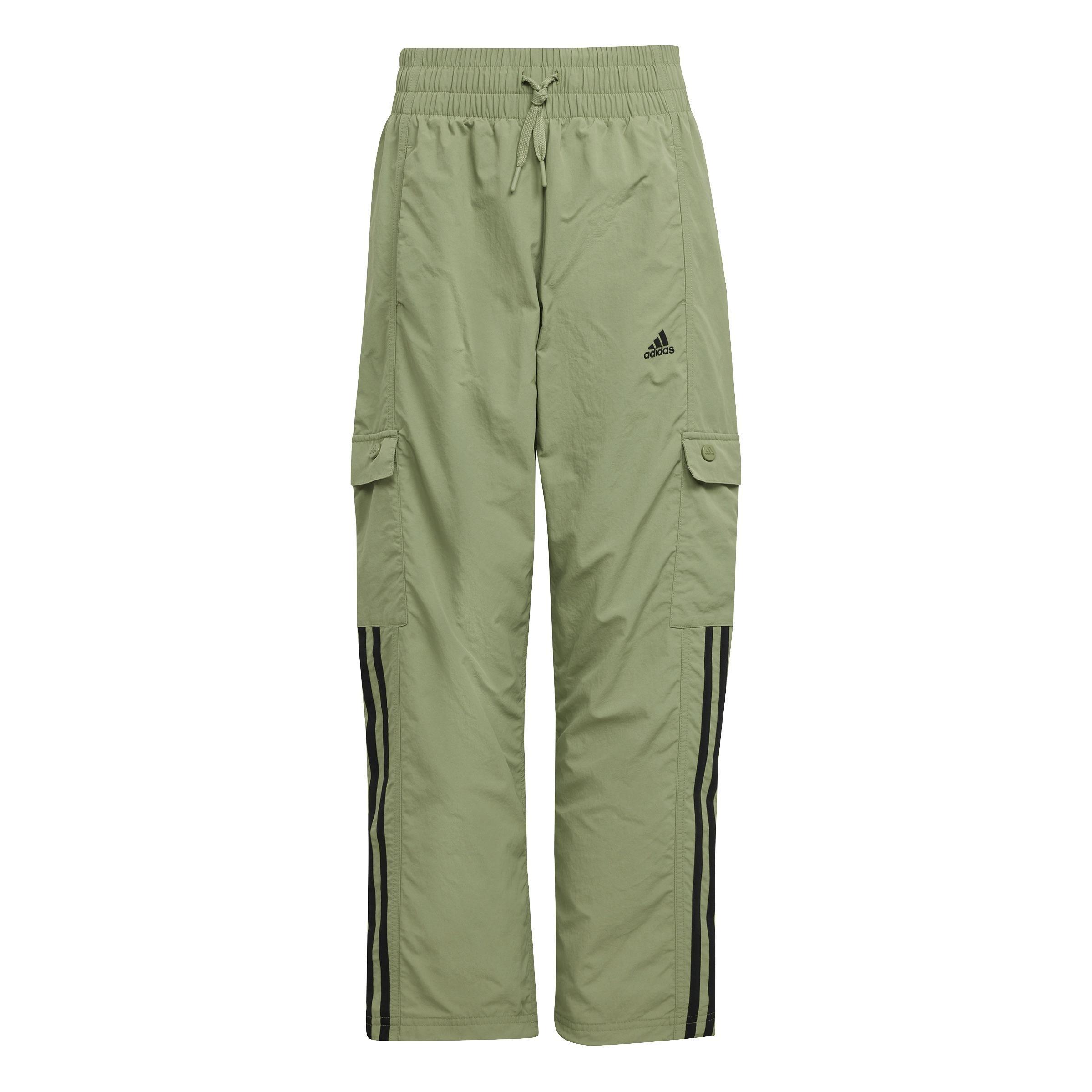 Unisex Kids Street Jam Woven Cargo Trousers, Green, A901_ONE, medium