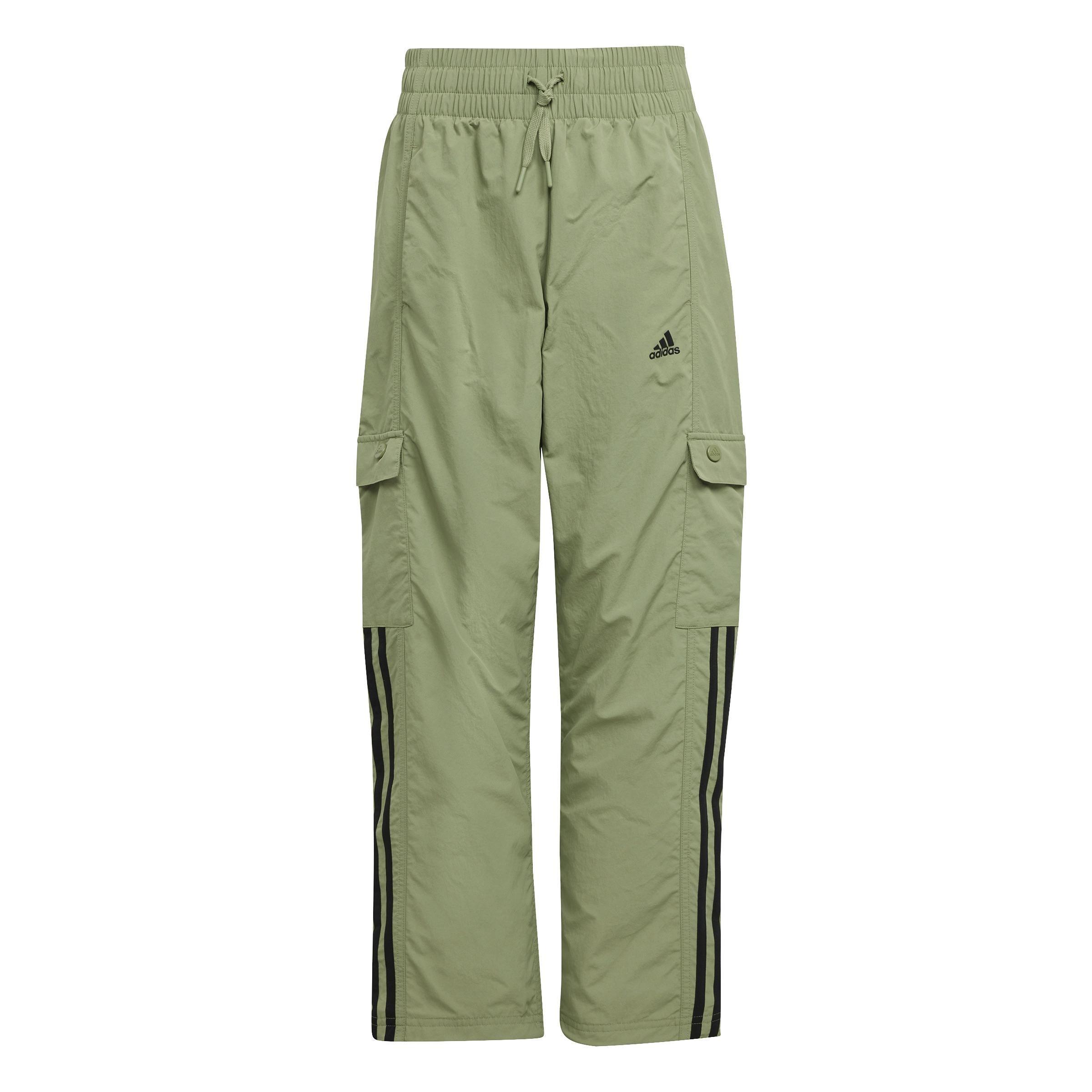 Unisex Kids Street Jam Woven Cargo Trousers, Green, A901_ONE, medium