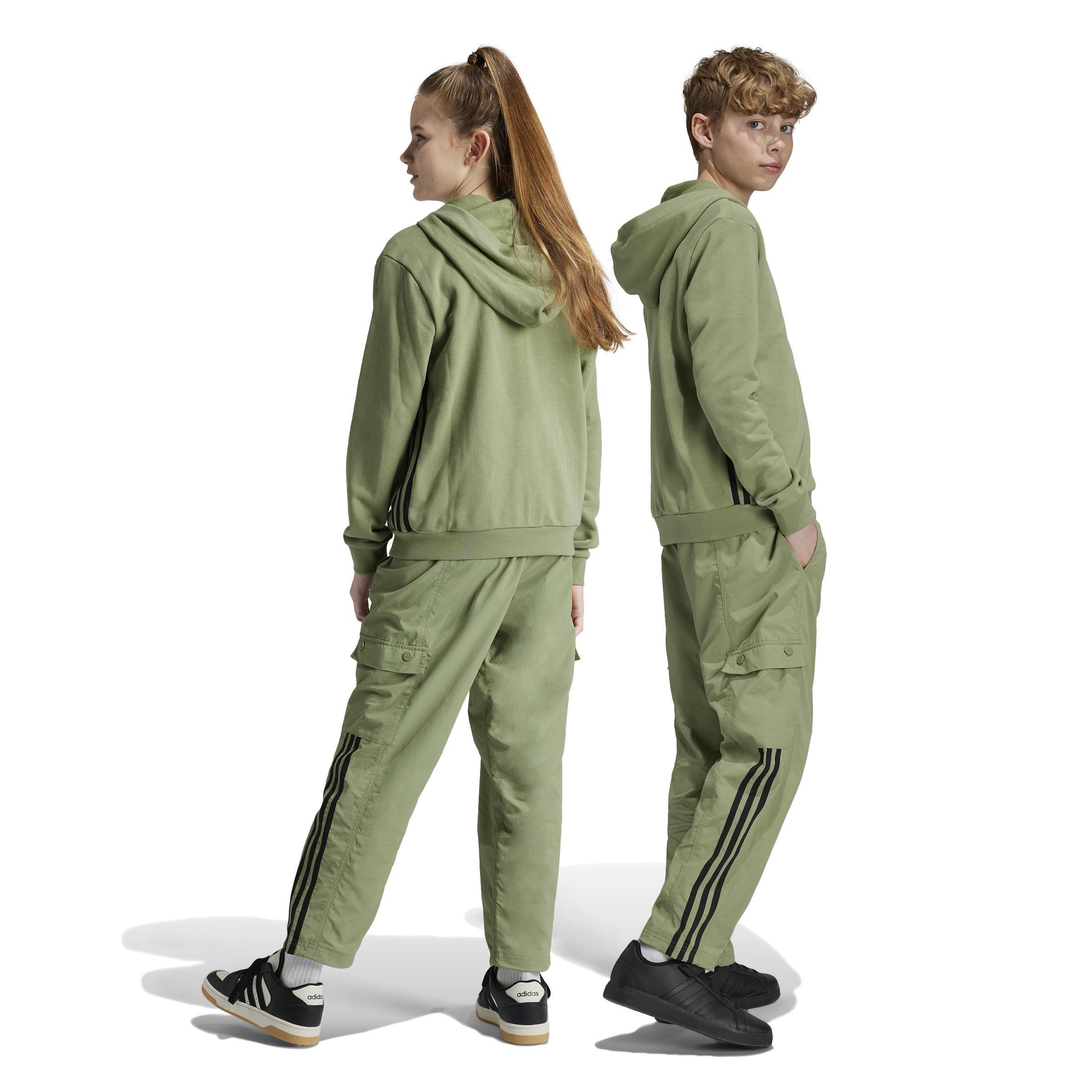 Unisex Kids Street Jam Woven Cargo Trousers, Green, , large image number 2