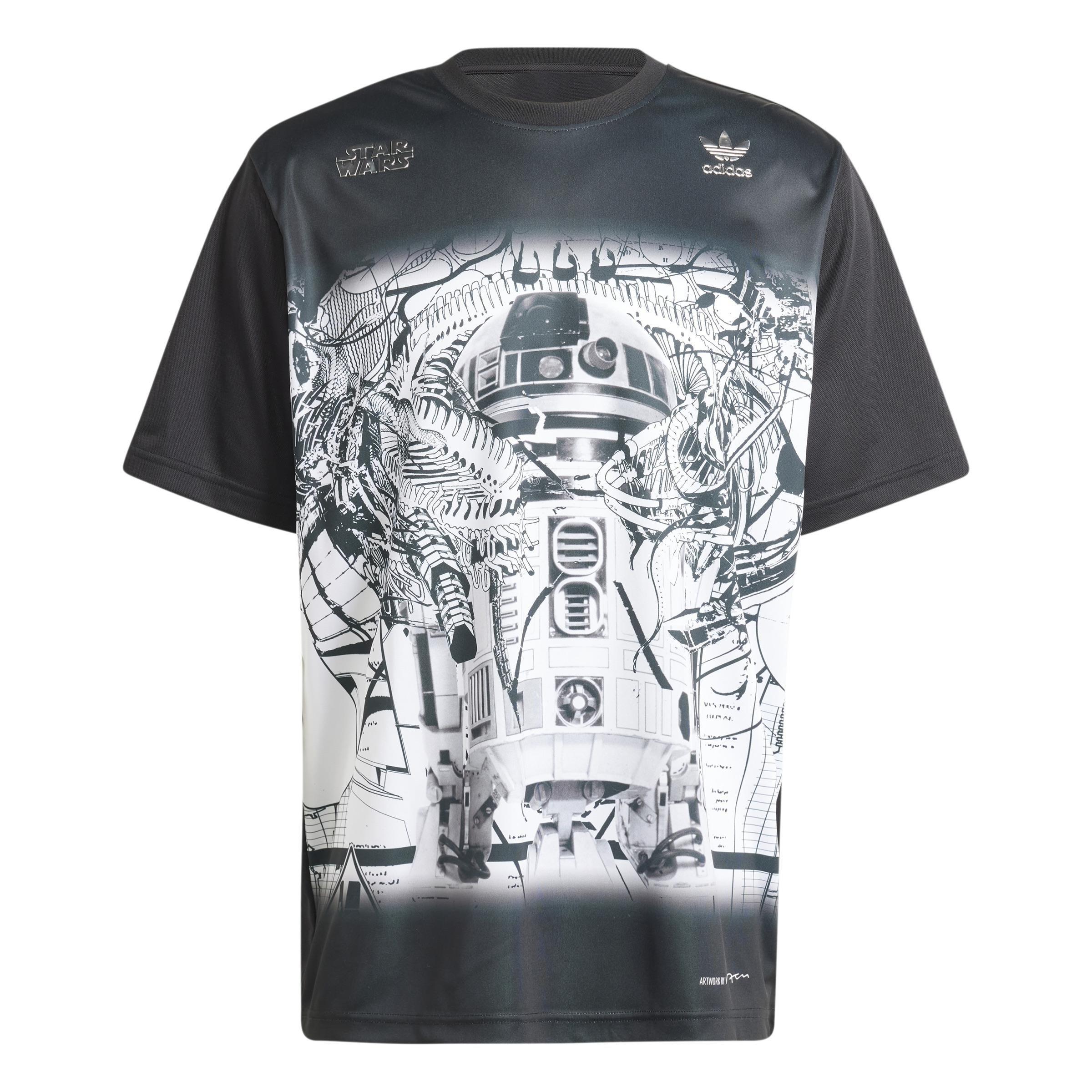 adidas Star Wars Nanzuka Graphic T-Shirt, Black, A901_ONE, large image number 0