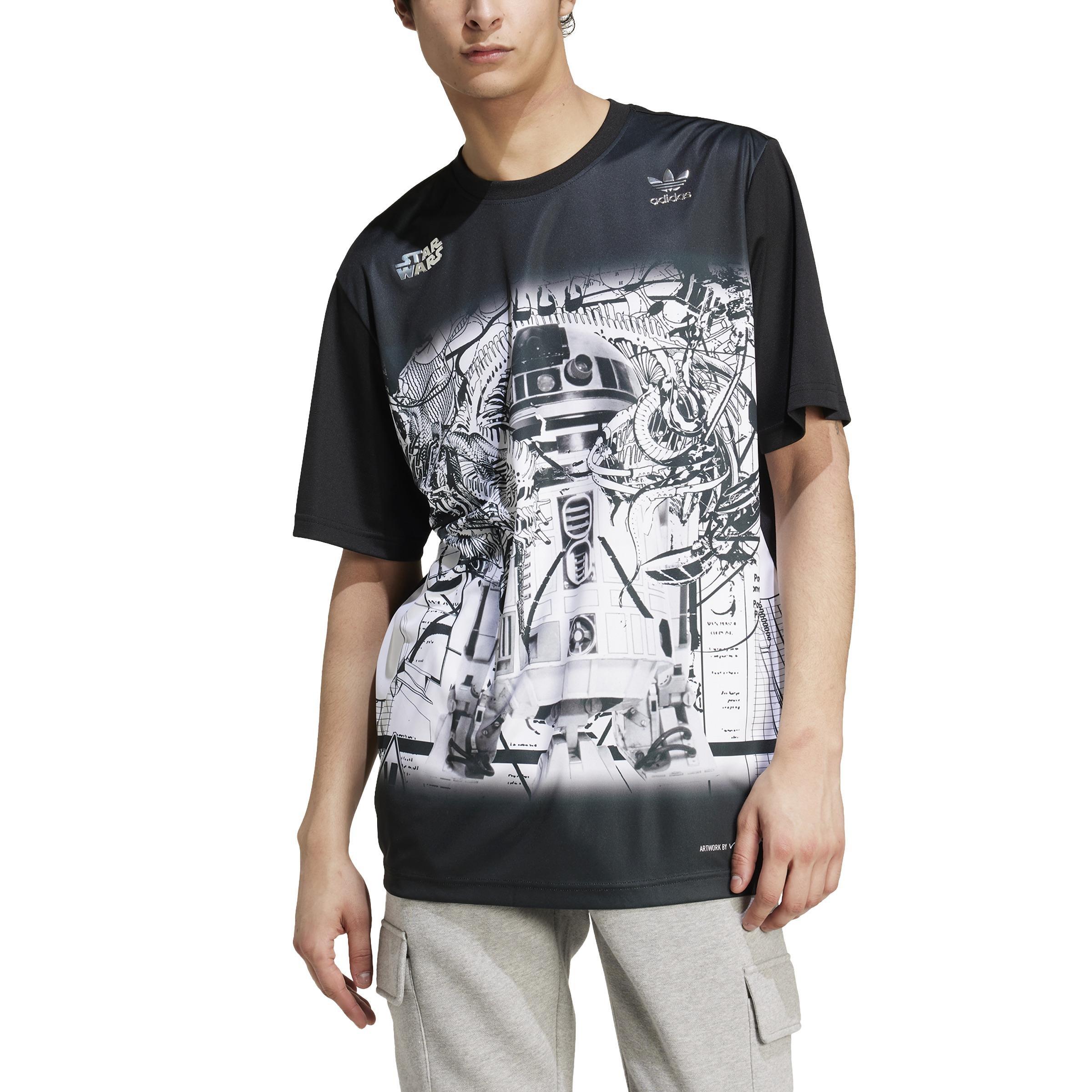 adidas Star Wars Nanzuka Graphic T-Shirt, Black, A901_ONE, large image number 1
