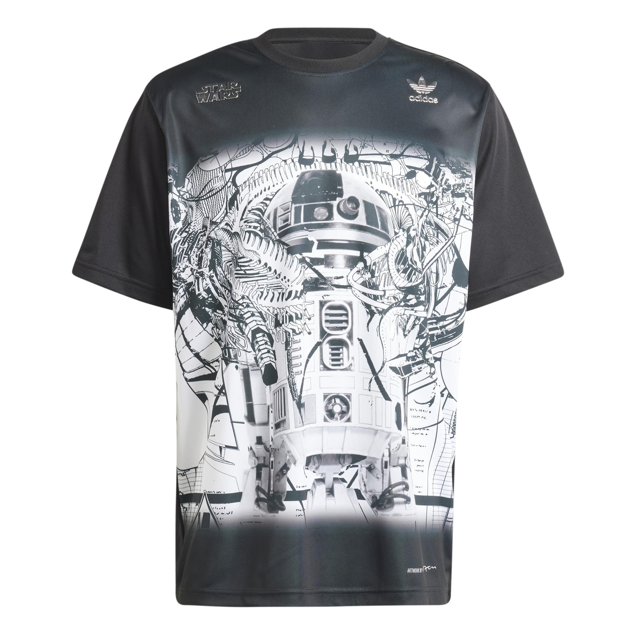 adidas Star Wars Nanzuka Graphic T-Shirt, Black, A901_ONE, large image number 2