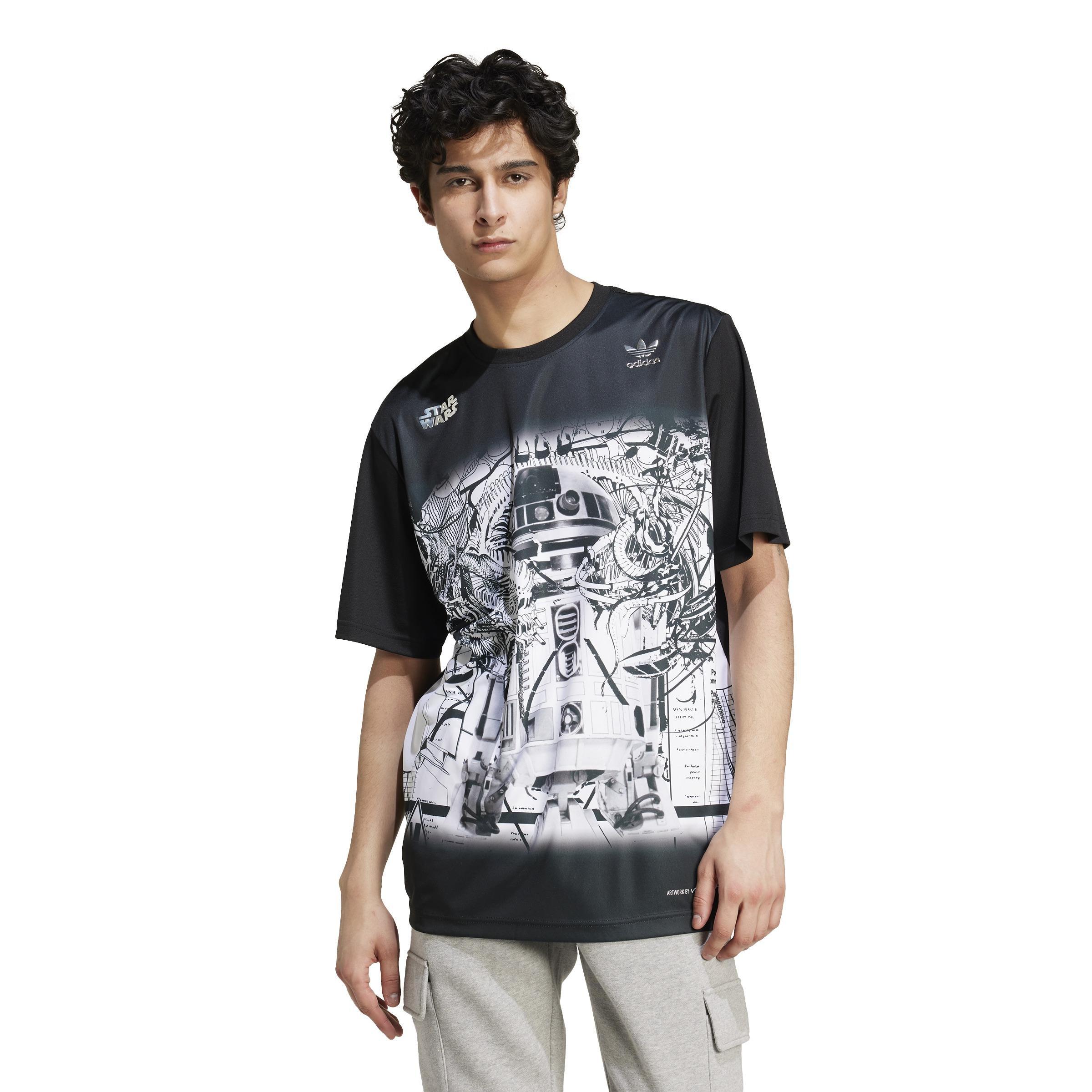 adidas Star Wars Nanzuka Graphic T-Shirt, Black, A901_ONE, large image number 6