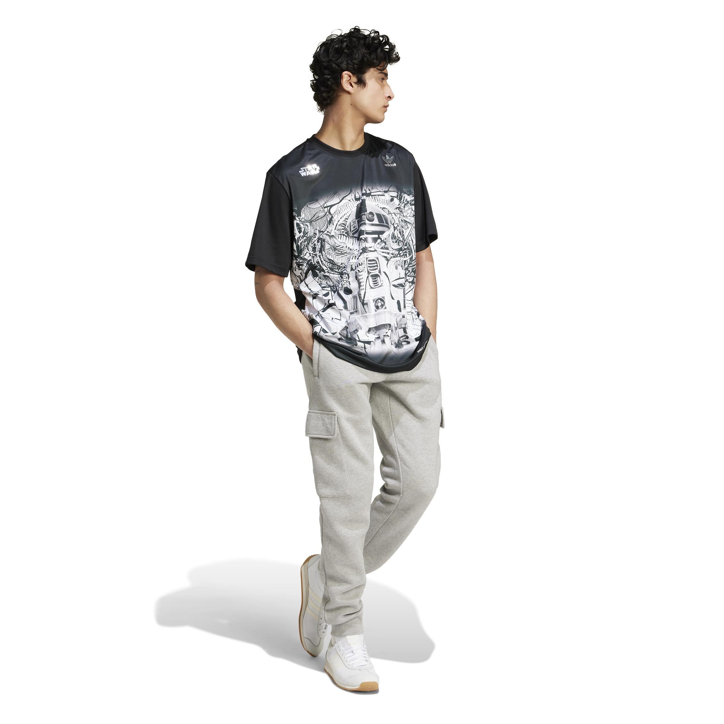 adidas Star Wars Nanzuka Graphic T-Shirt, Black, A901_ONE, large image number 7
