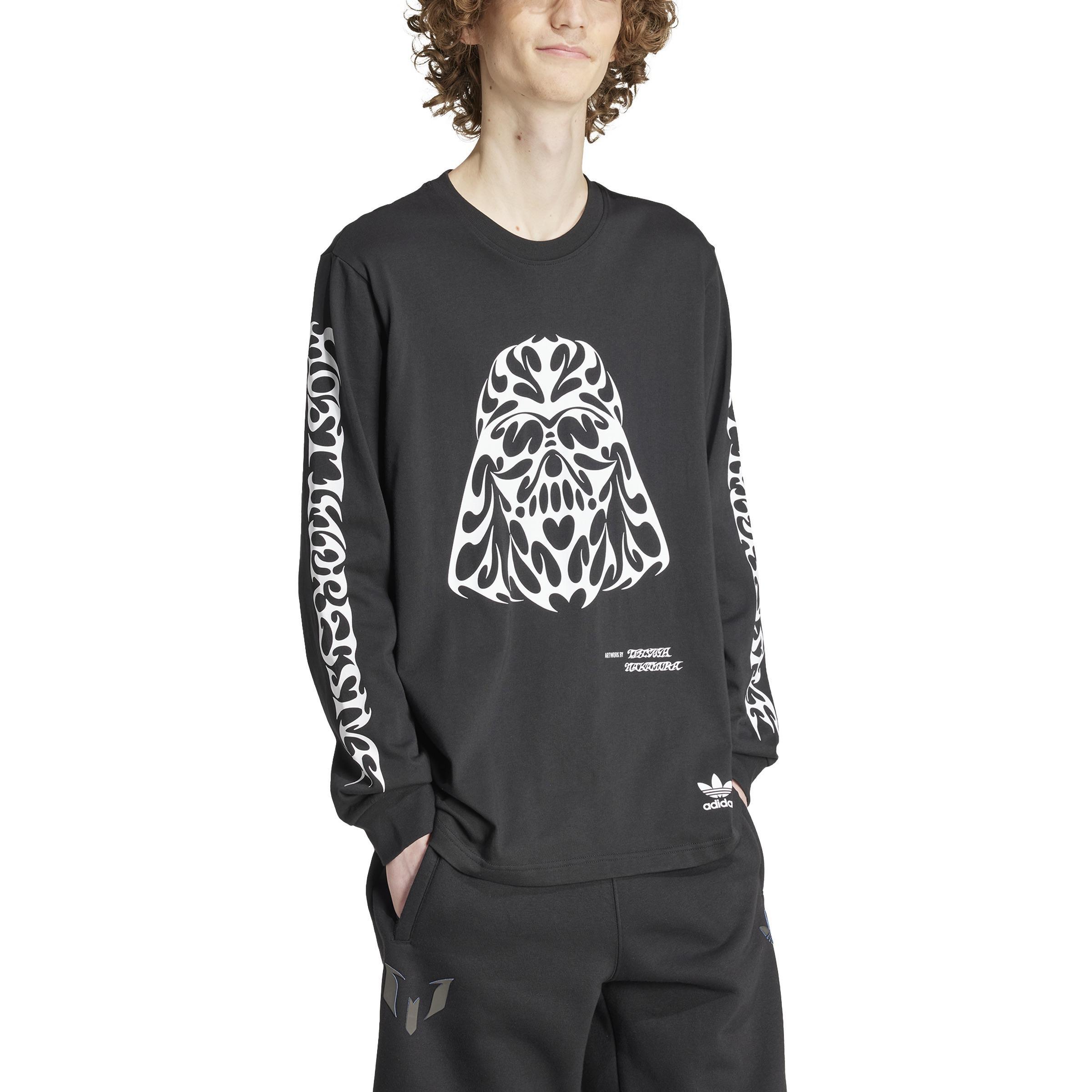 adidas Star Wars Nanzuka Long Sleeve T-Shirt, Black, A901_ONE, large image number 2