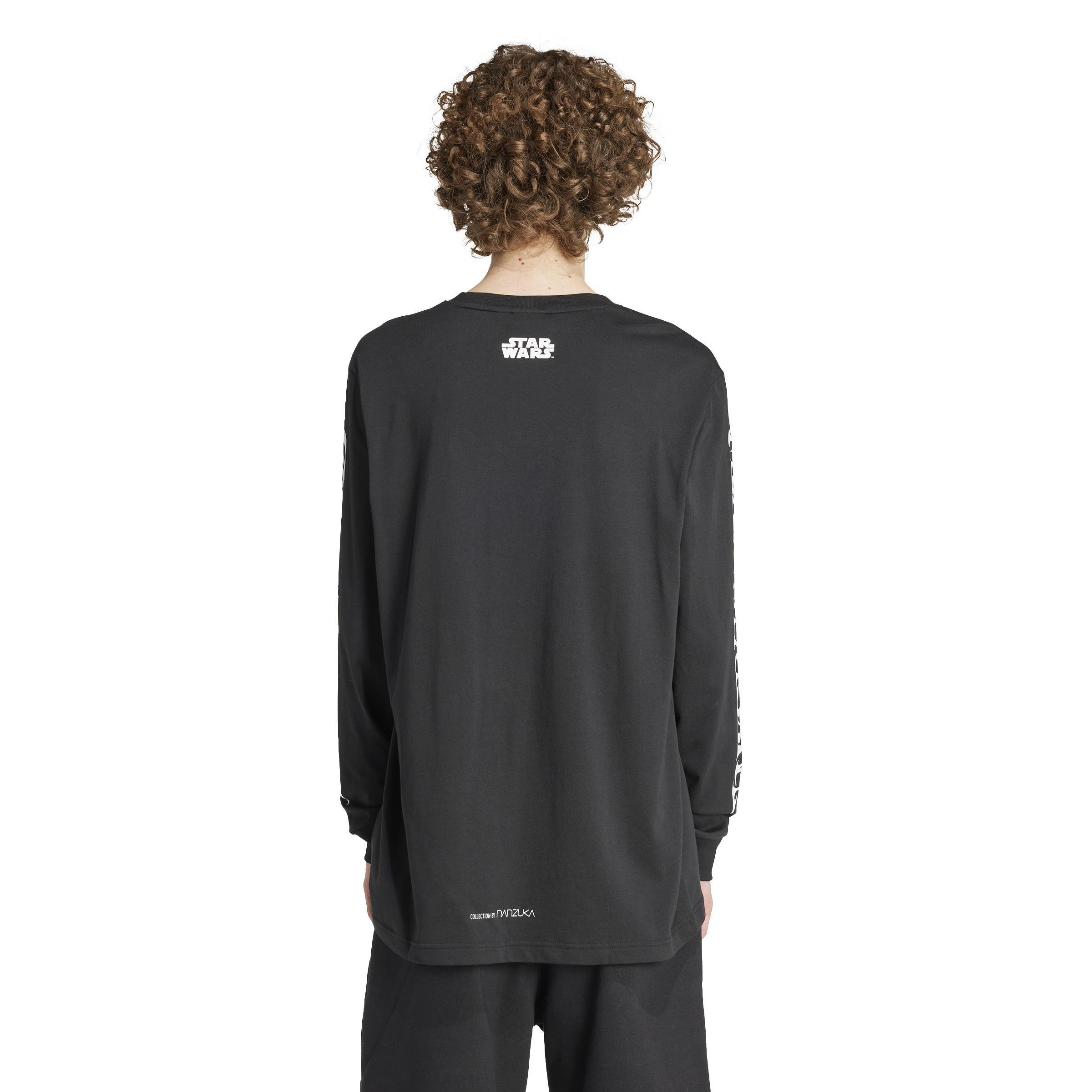 adidas Star Wars Nanzuka Long Sleeve T-Shirt, Black, A901_ONE, large image number 3